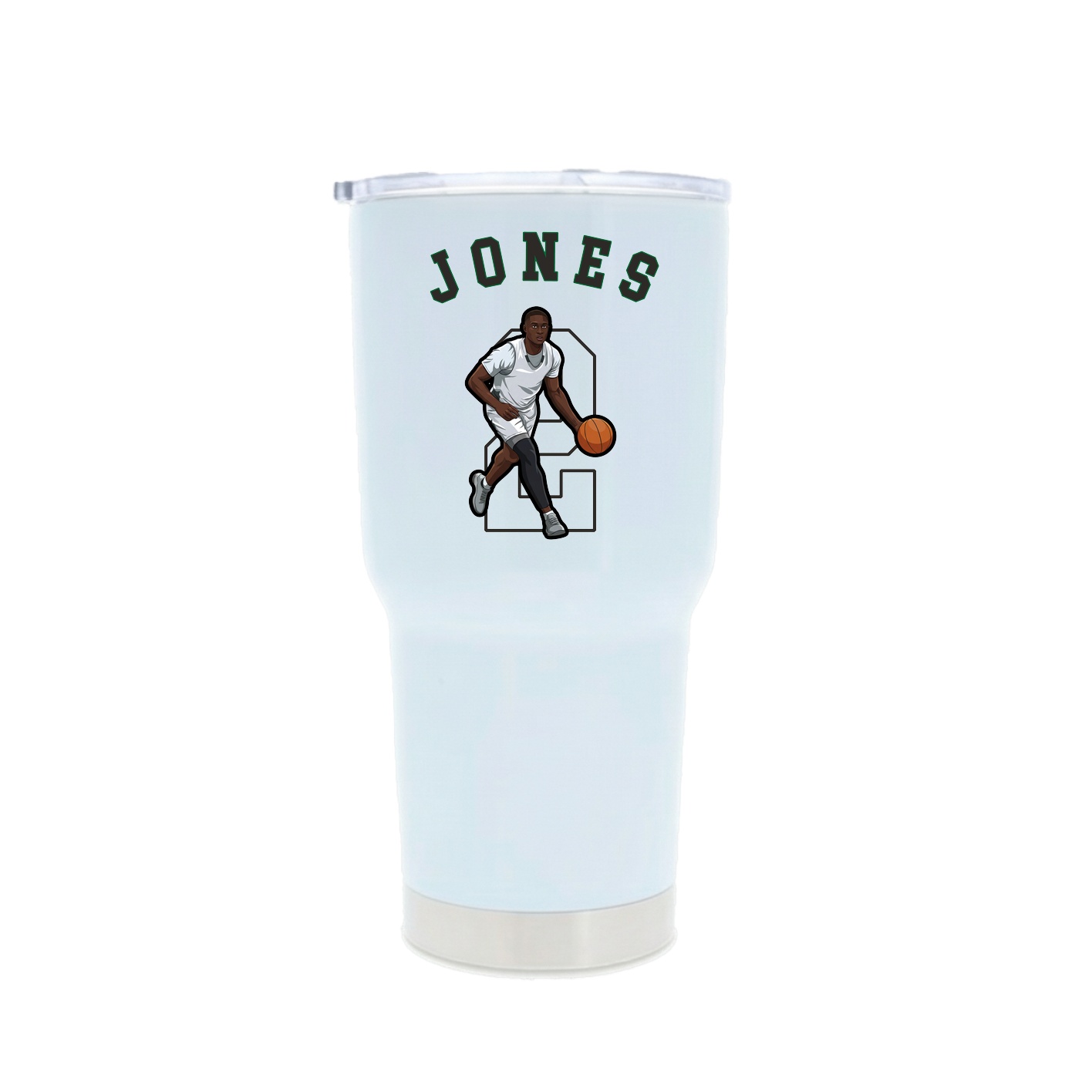 30oz Stainless Steel Tumbler — Shirsey Arch in White
