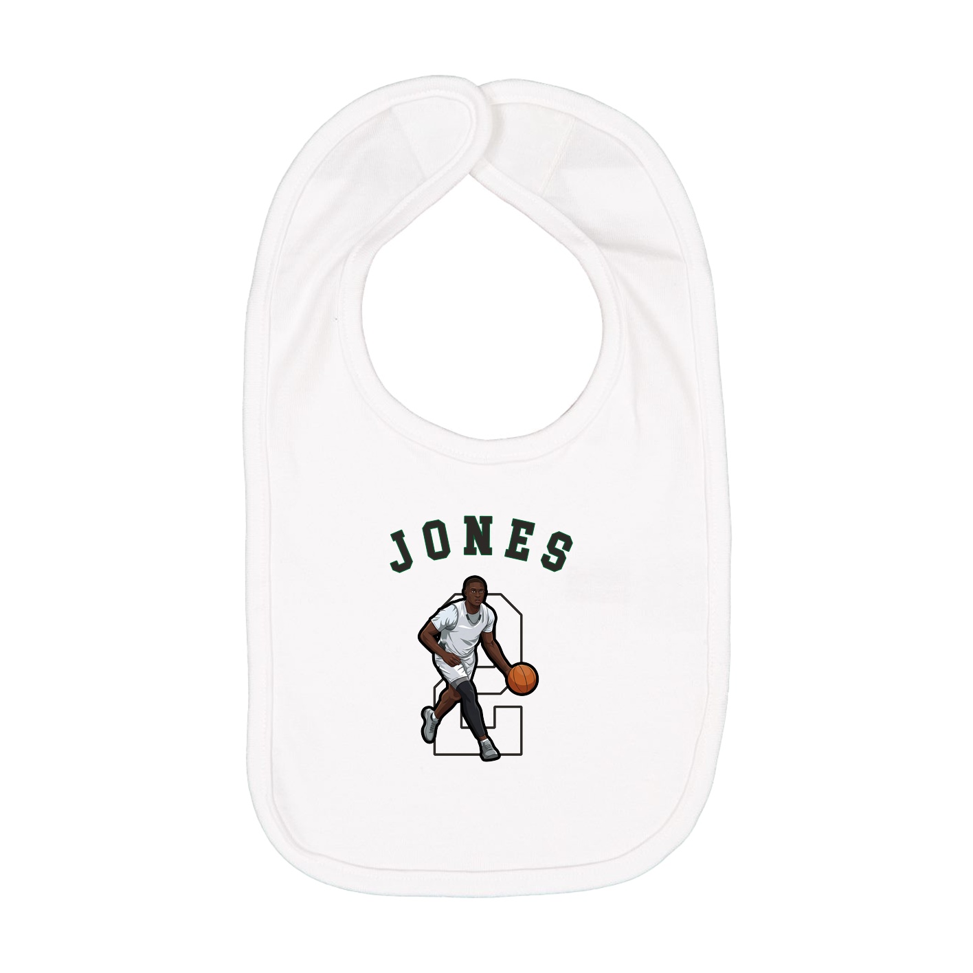 Infant Bib — Shirsey Arch in White