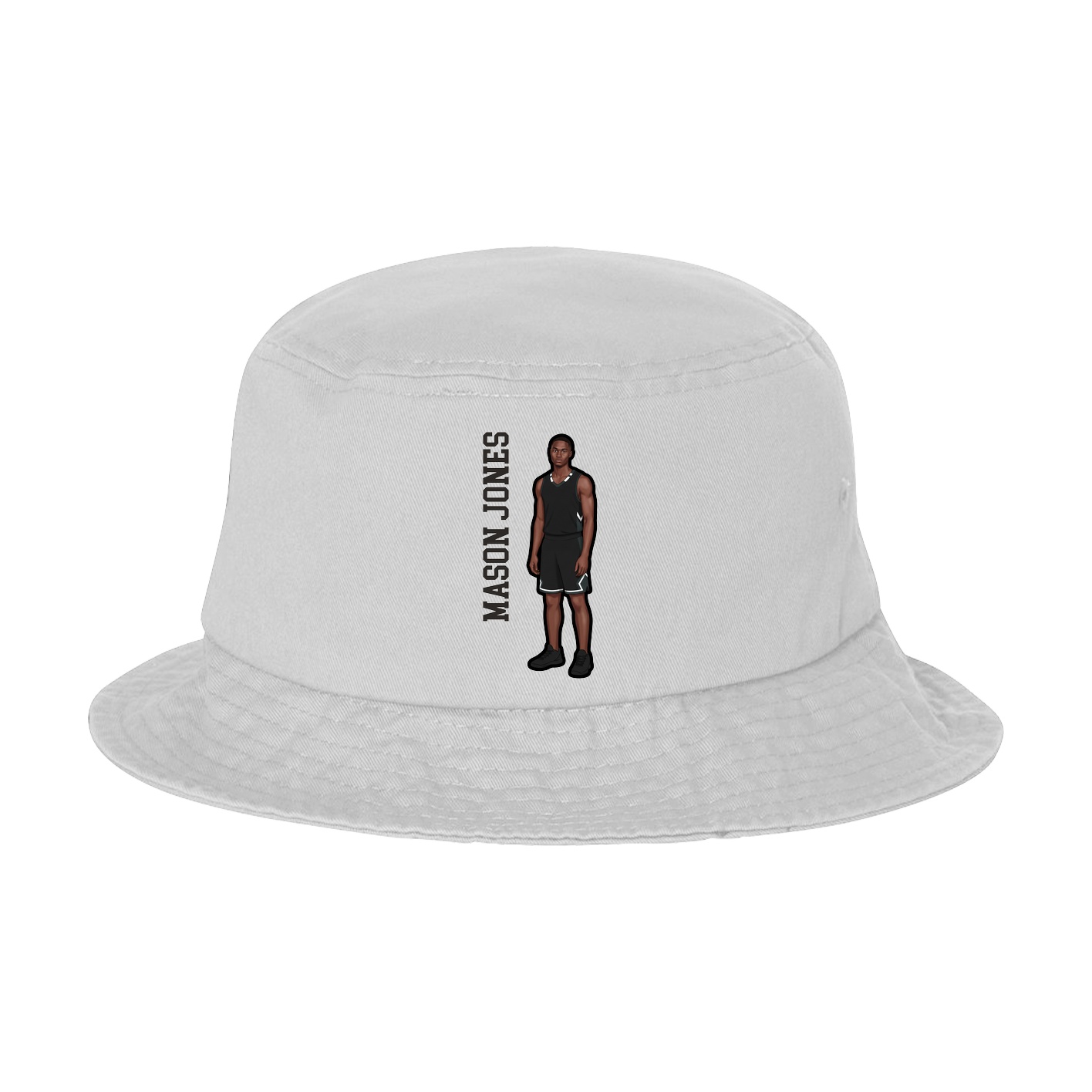 Bucket Cap — Name Vertical in White