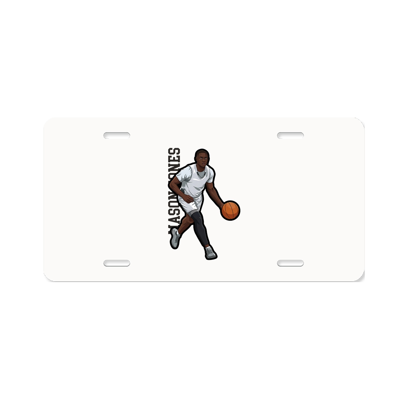 License Plate — Name Vertical in Classic