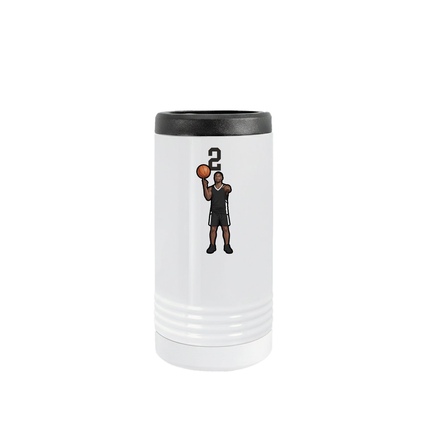 Slim Beverage Holder — Number Top in White