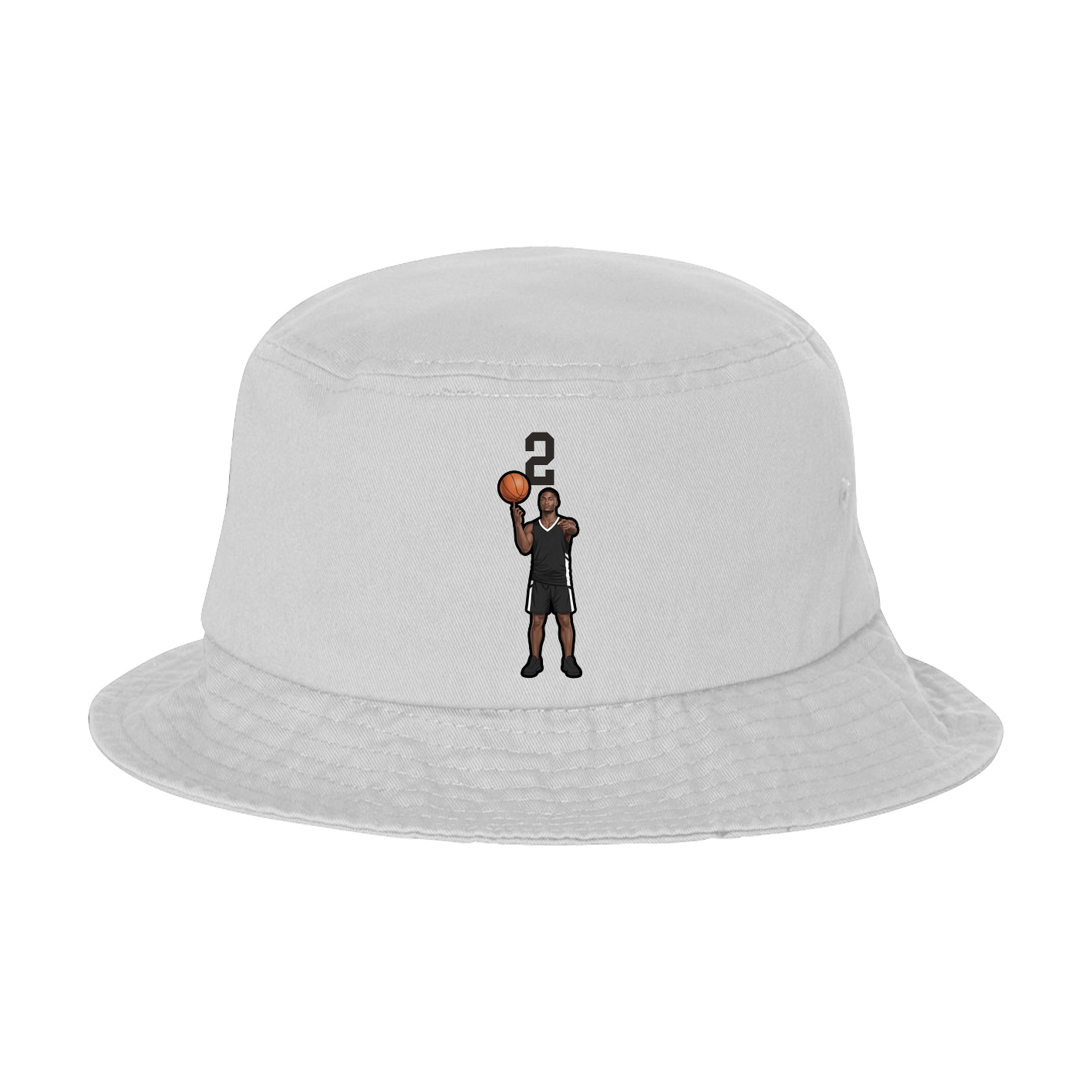 Bucket Cap — Number Top in White