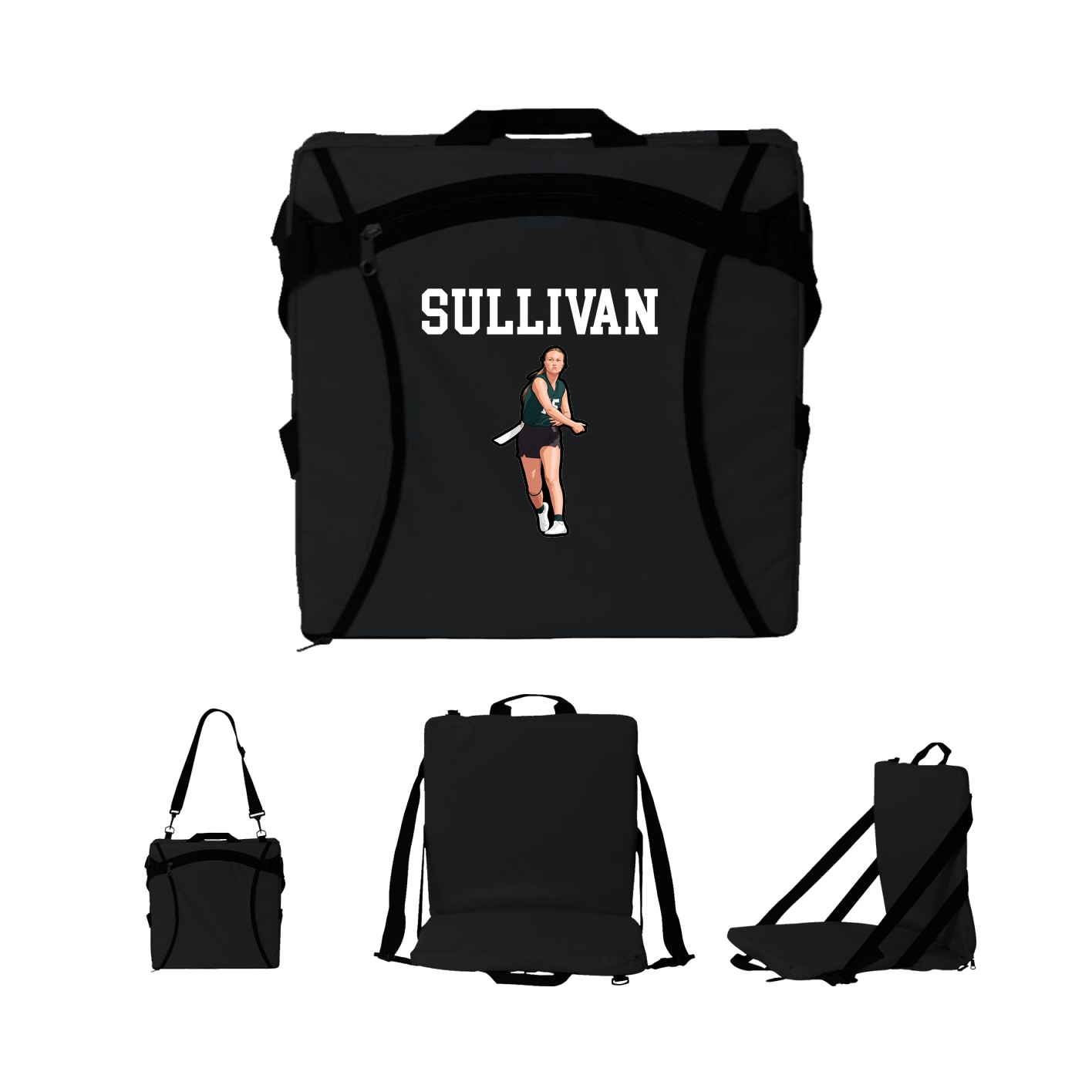 Folding Stadium Seat — Shirsey in Black