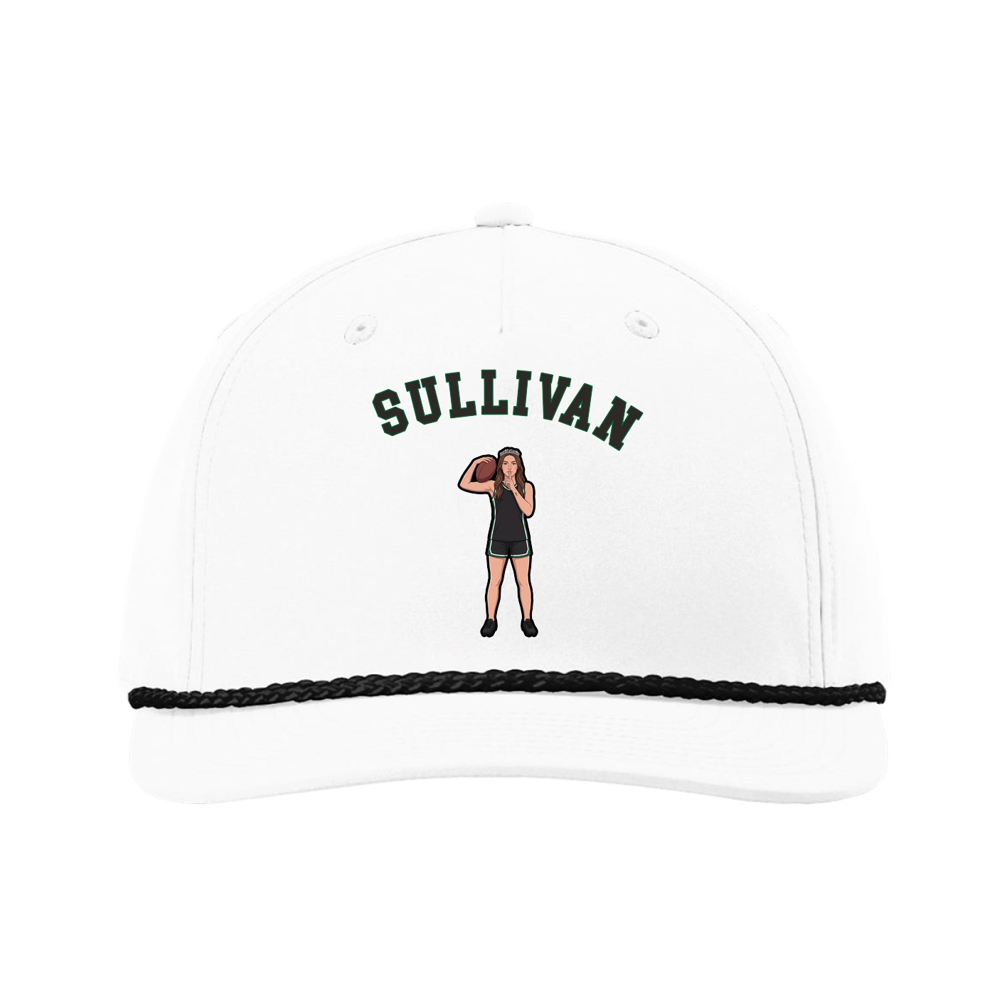 Five-Panel Classic Rope Cap — Shirsey Arch in White