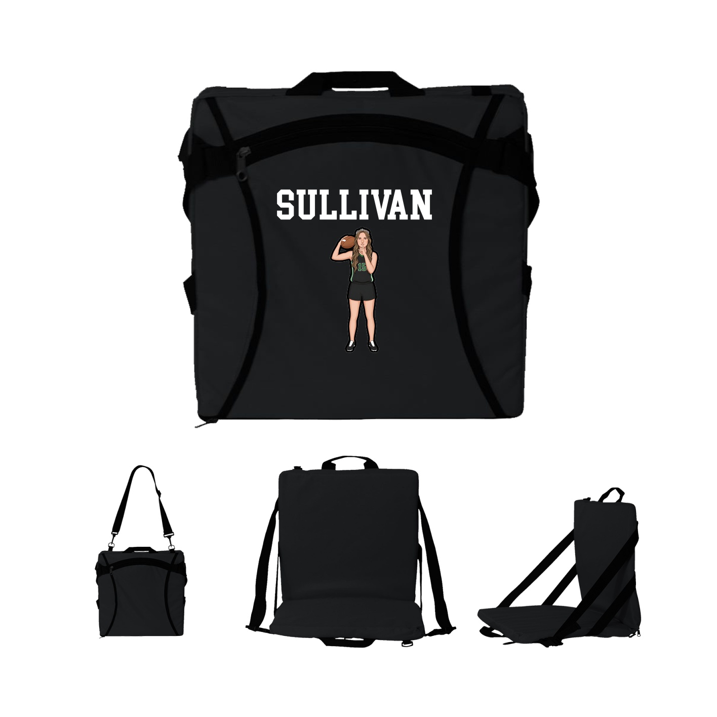 Folding Stadium Seat — Shirsey in Black