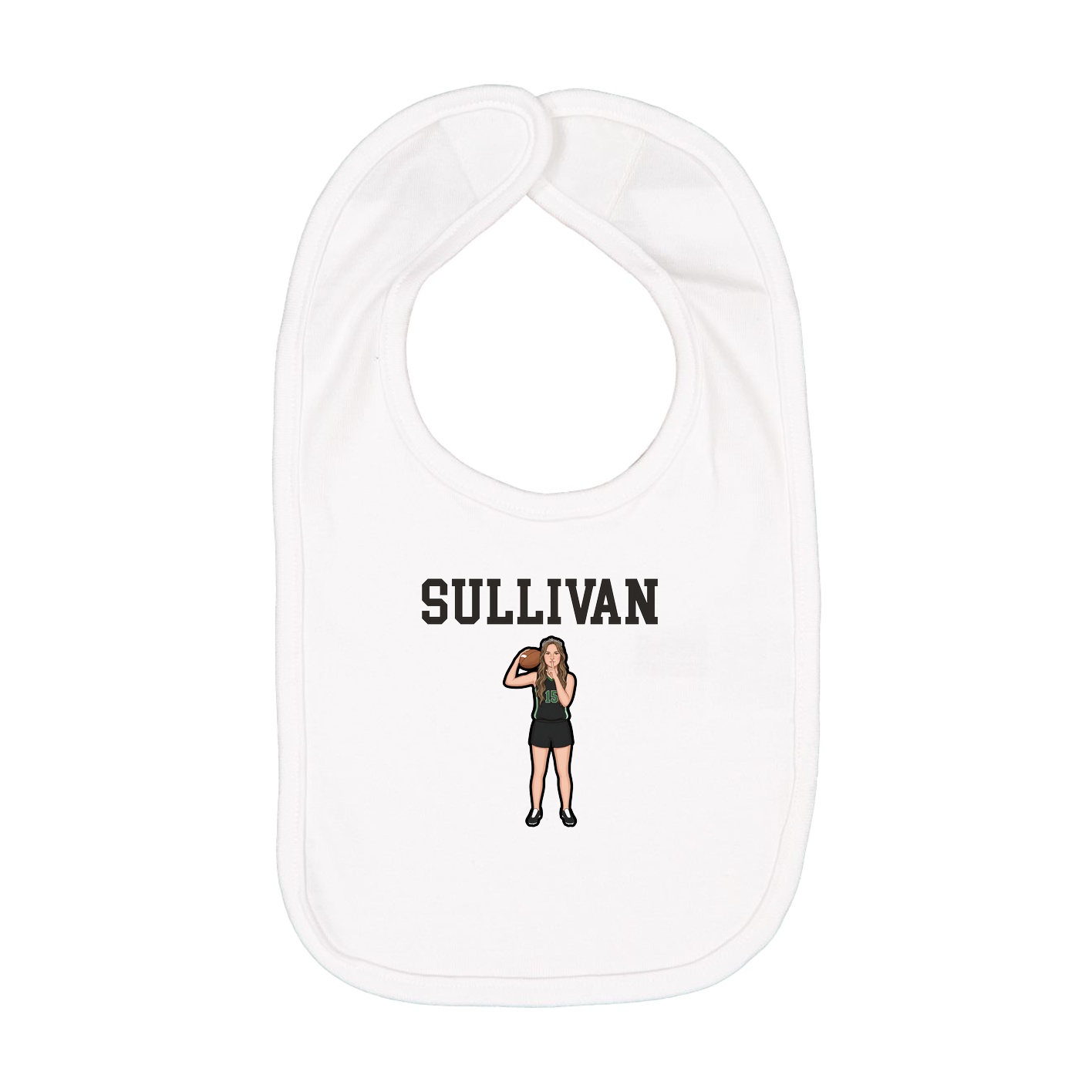 Infant Bib — Shirsey in White