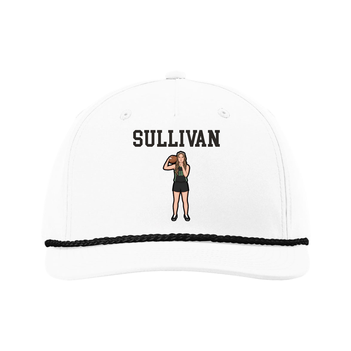 Five-Panel Classic Rope Cap — Shirsey in White