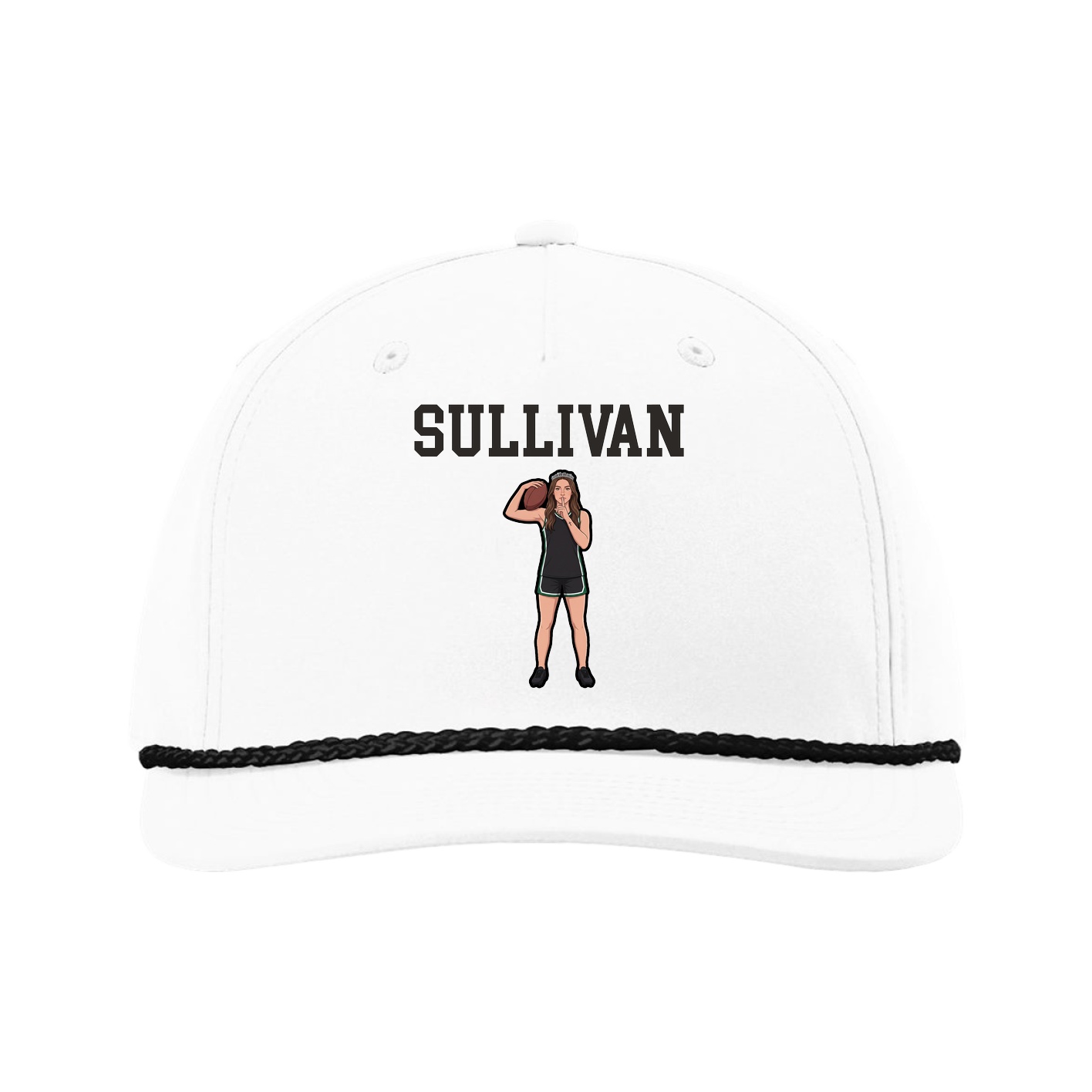 Five-Panel Classic Rope Cap — Shirsey in White