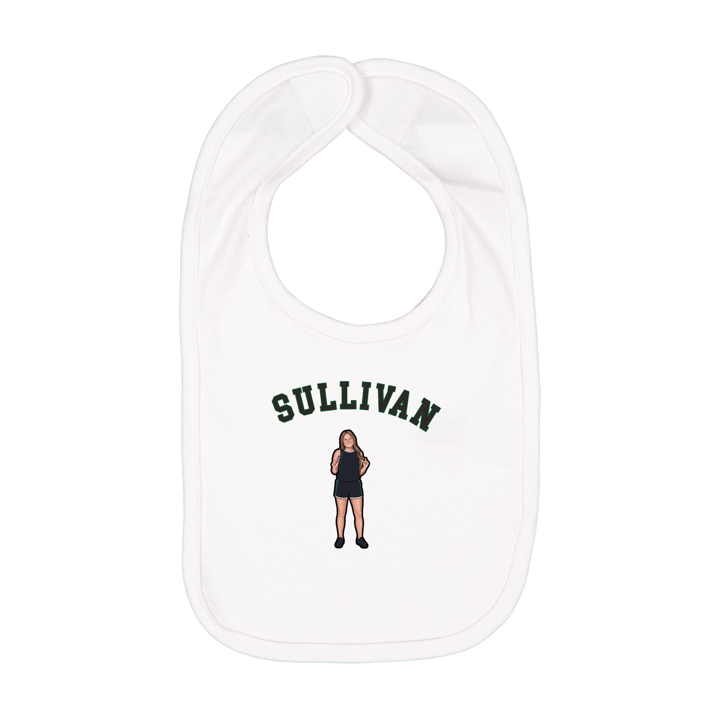Infant Bib — Shirsey Arch in White
