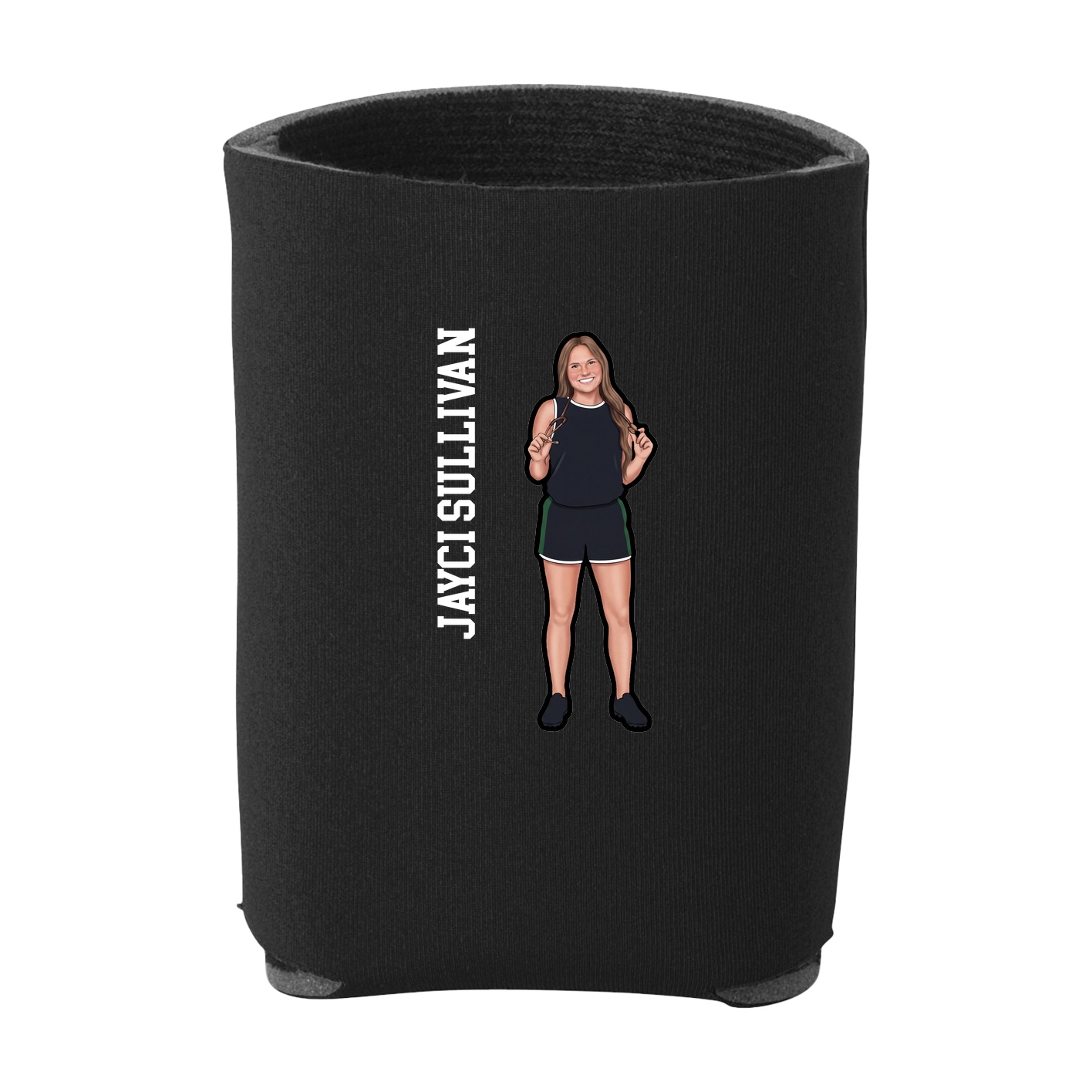 Can Holder — Name Vertical in Black