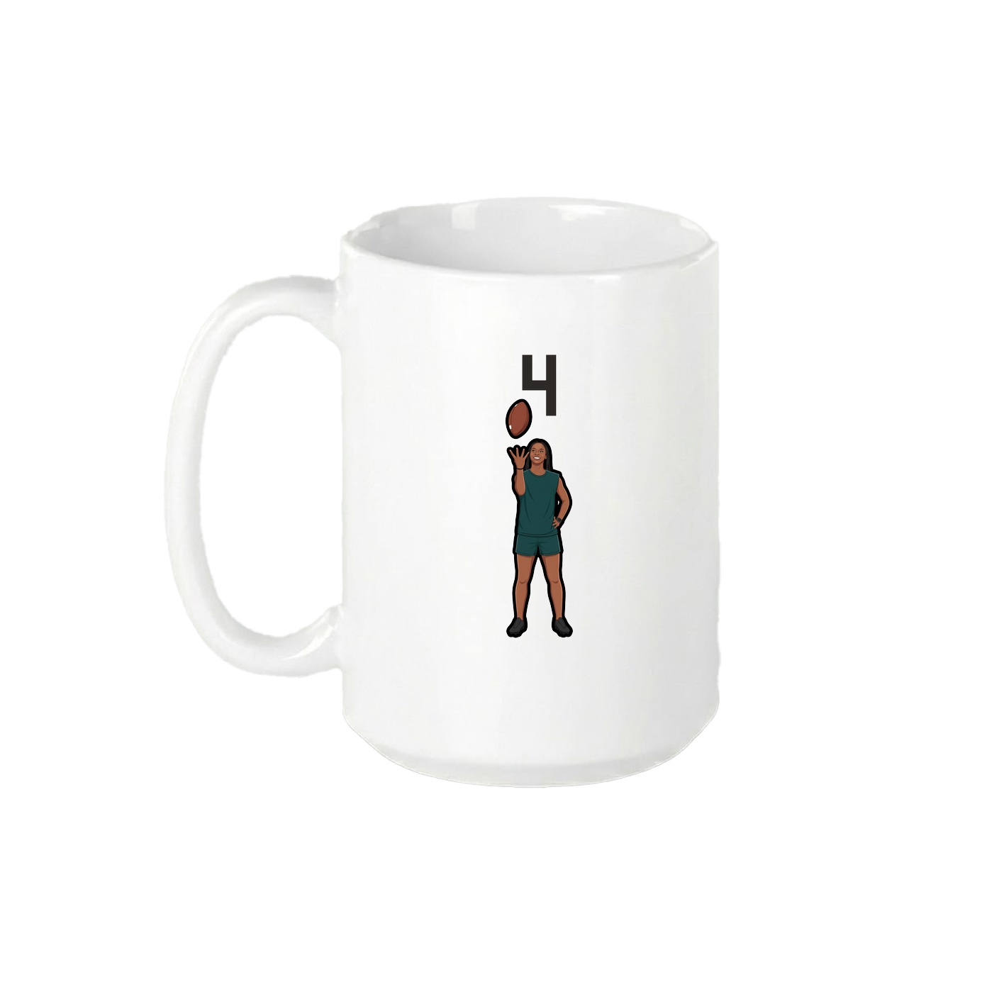 15oz Coffee Mug — Number Top in White