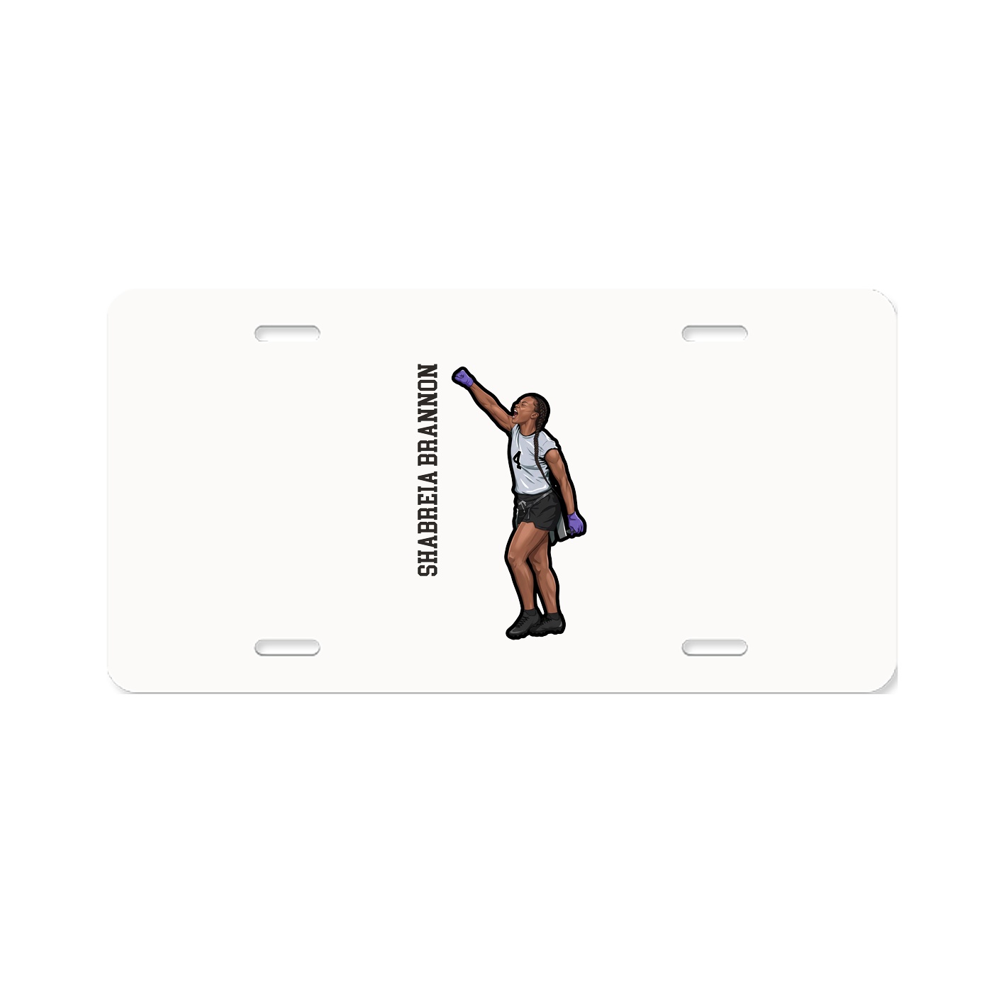 License Plate — Name Vertical in Classic