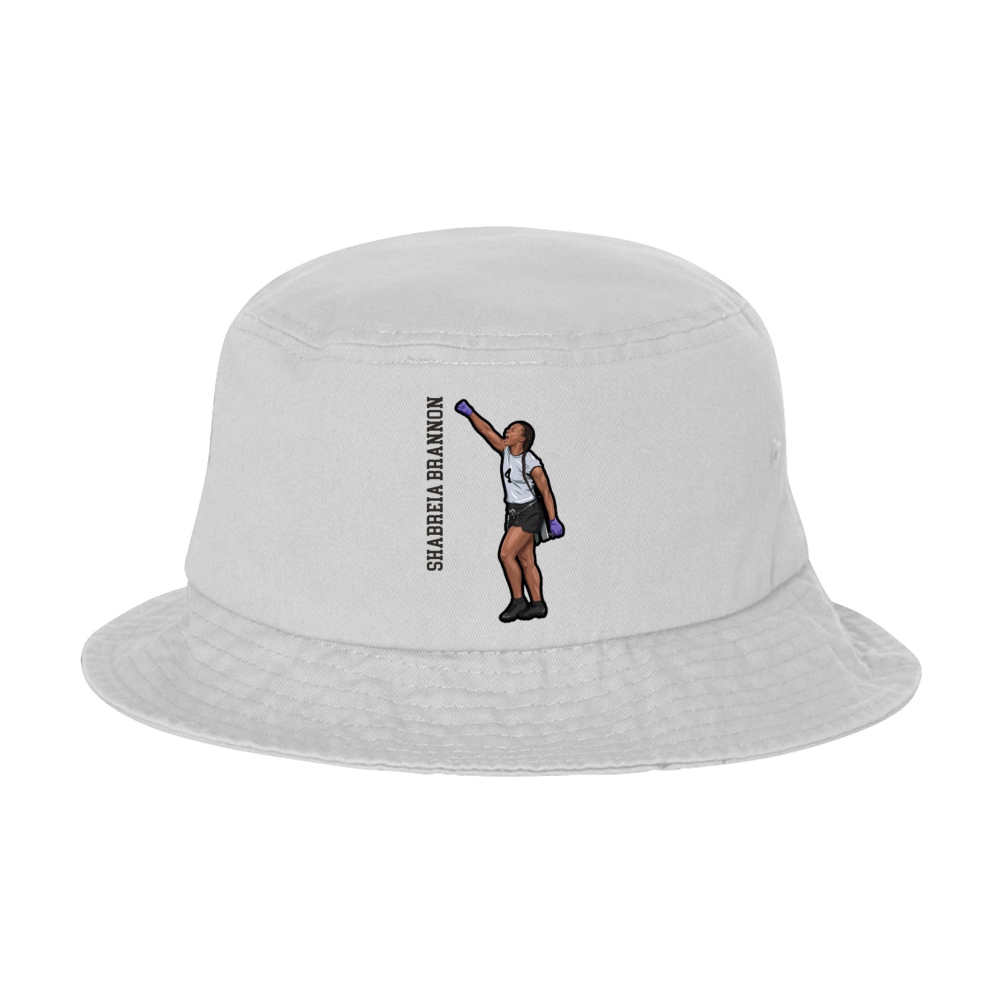Bucket Cap — Name Vertical in White