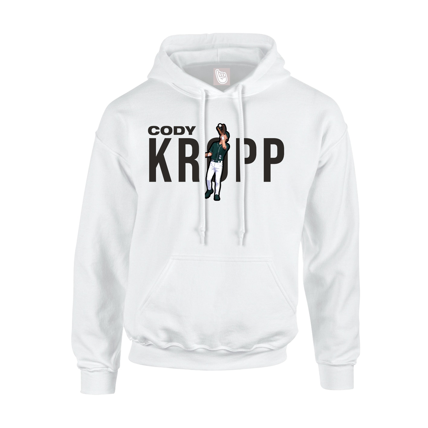 Youth Hoodie — Player Name in White