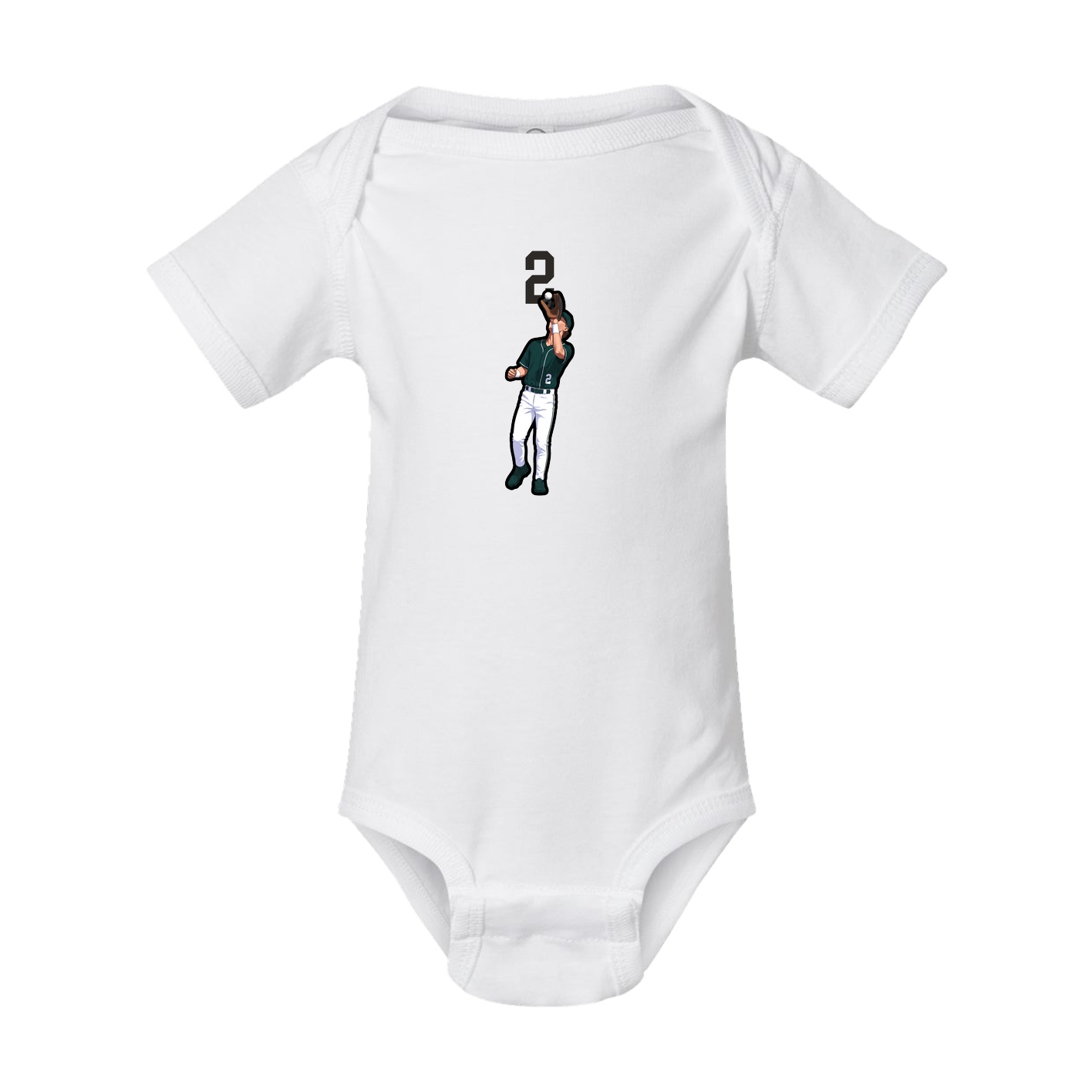 Baby Onesie — Number Top in White