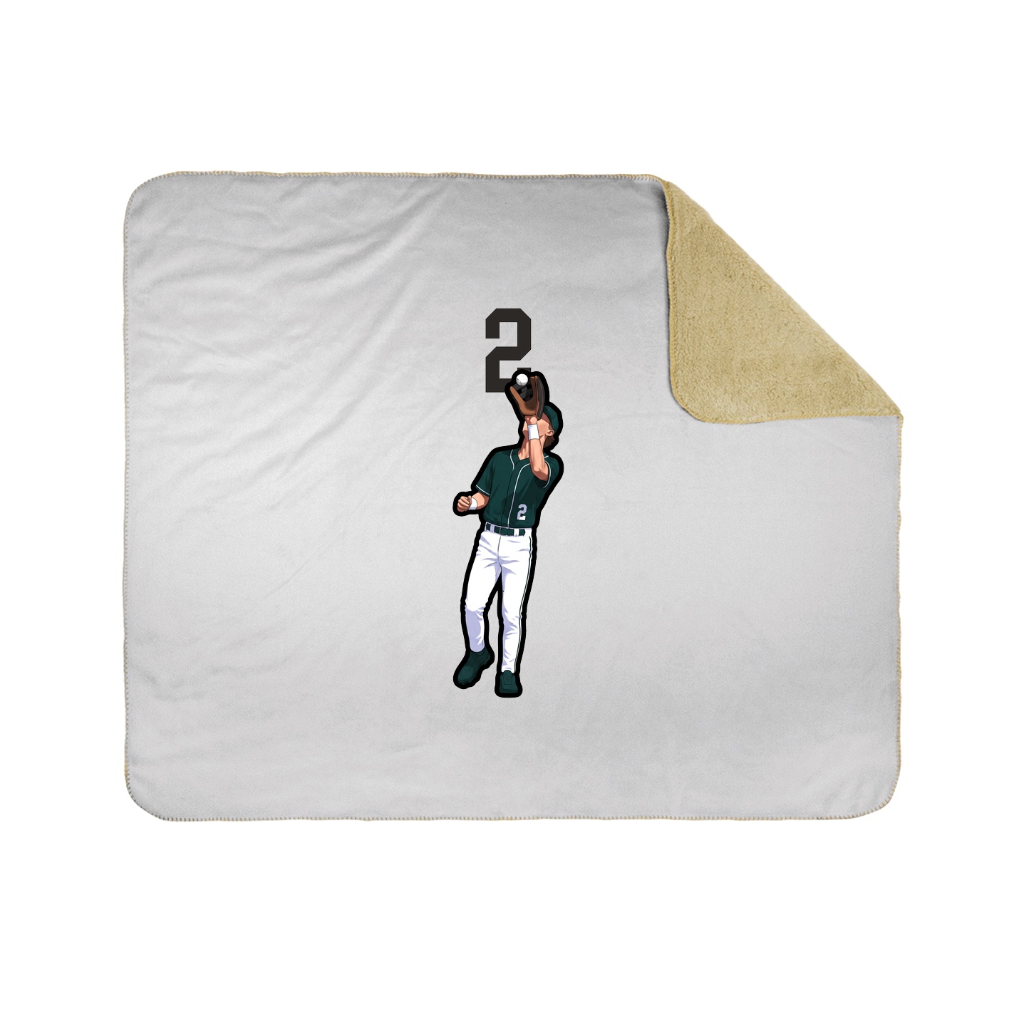 Throw Blanket — Number Top in White