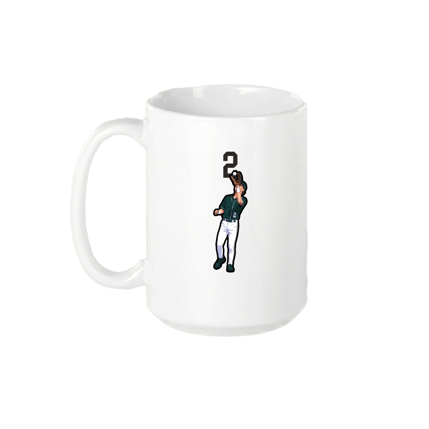 15oz Coffee Mug — Number Top in White