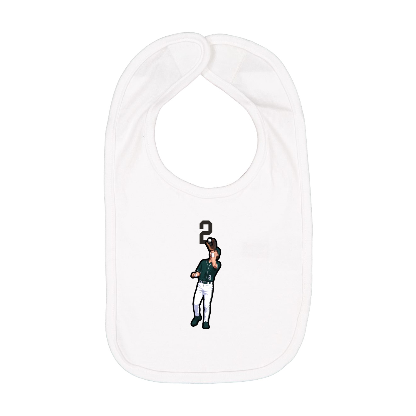 Infant Bib — Number Top in White