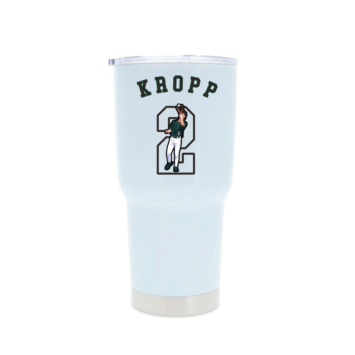 30oz Stainless Steel Tumbler — Shirsey Arch in White