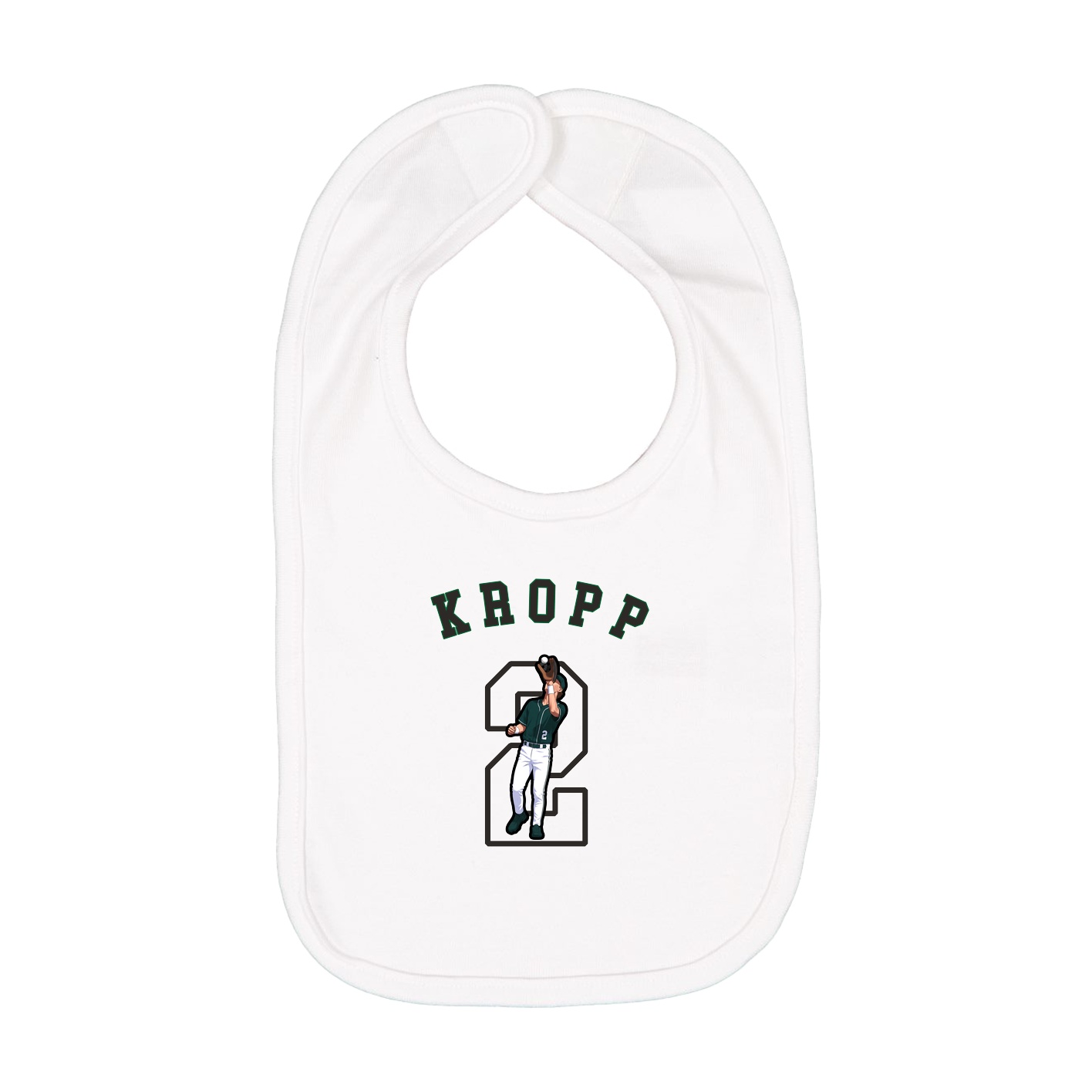 Infant Bib — Shirsey Arch in White