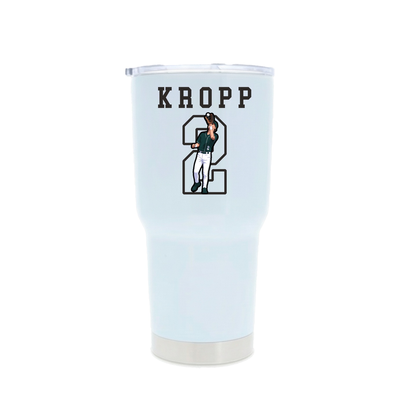 30oz Stainless Steel Tumbler — Shirsey in White