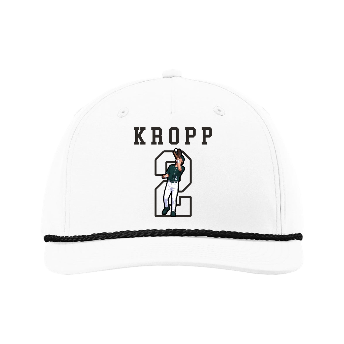 Five-Panel Classic Rope Cap — Shirsey in White