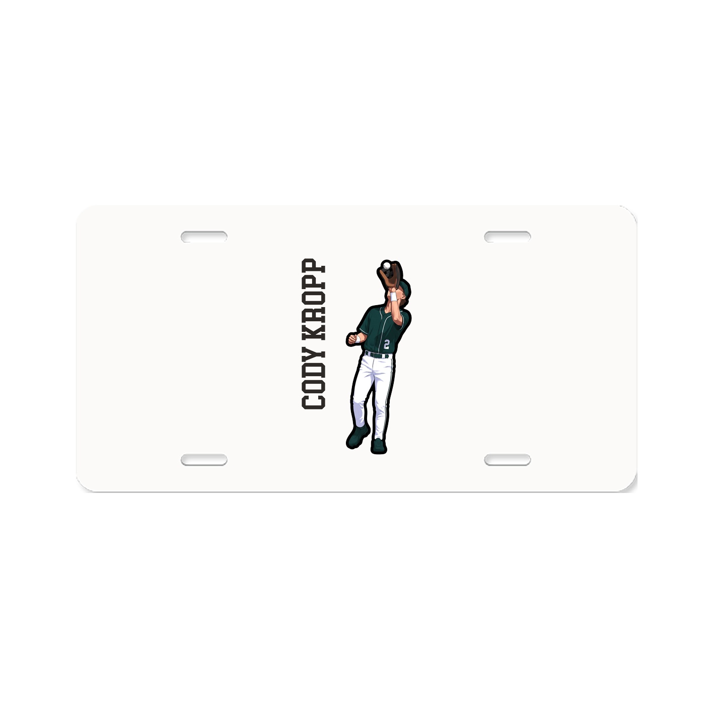 License Plate — Name Vertical in Classic