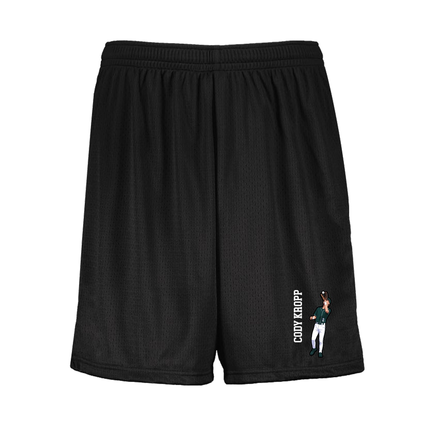 Shorts — Name Vertical in Black