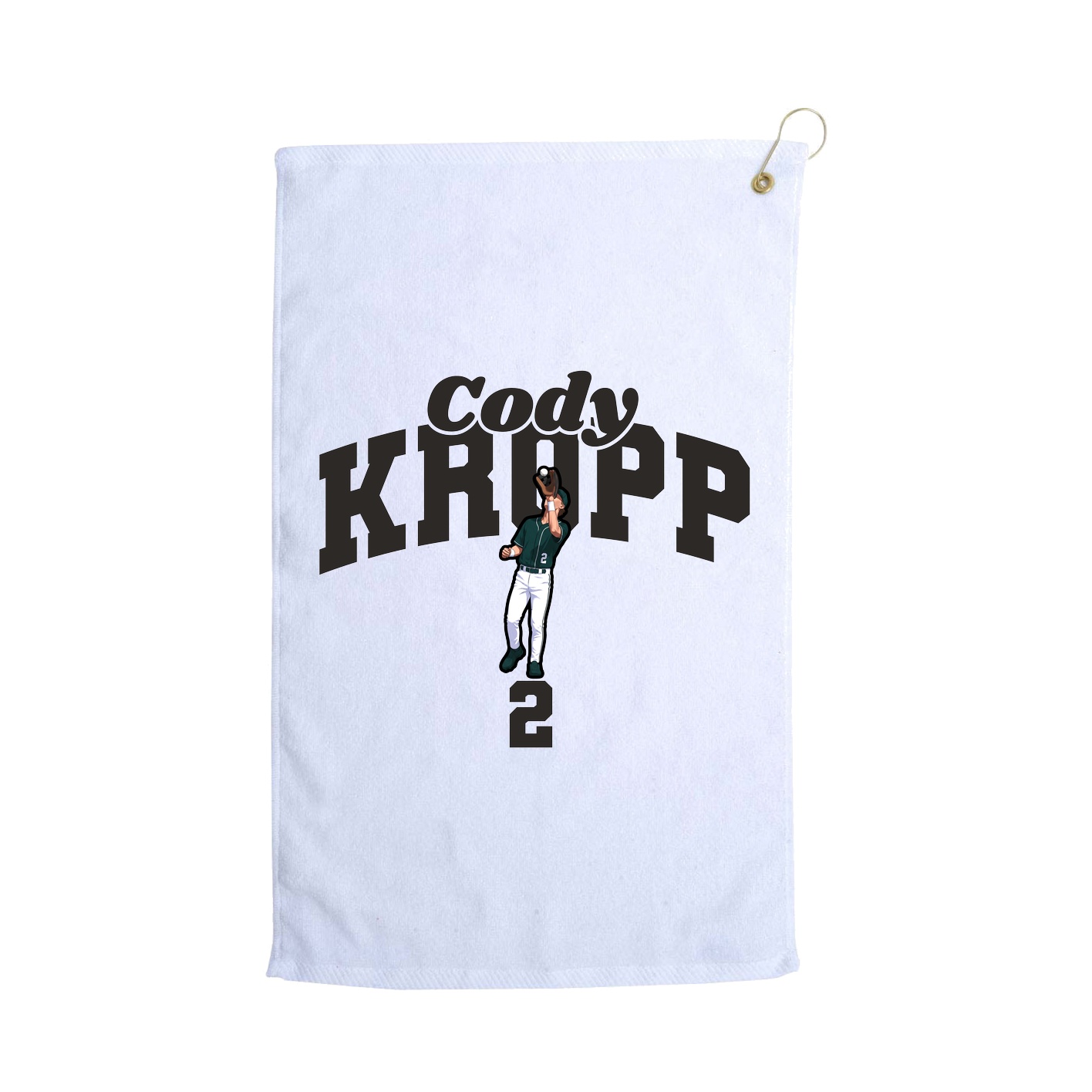 Golf Towel — Signature Arch in White