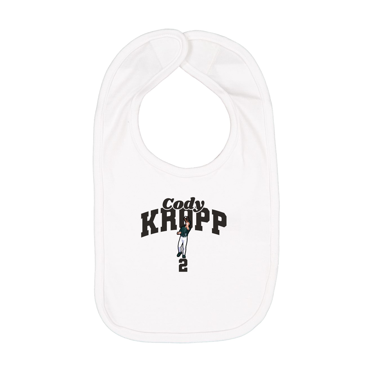 Infant Bib — Signature Arch in White