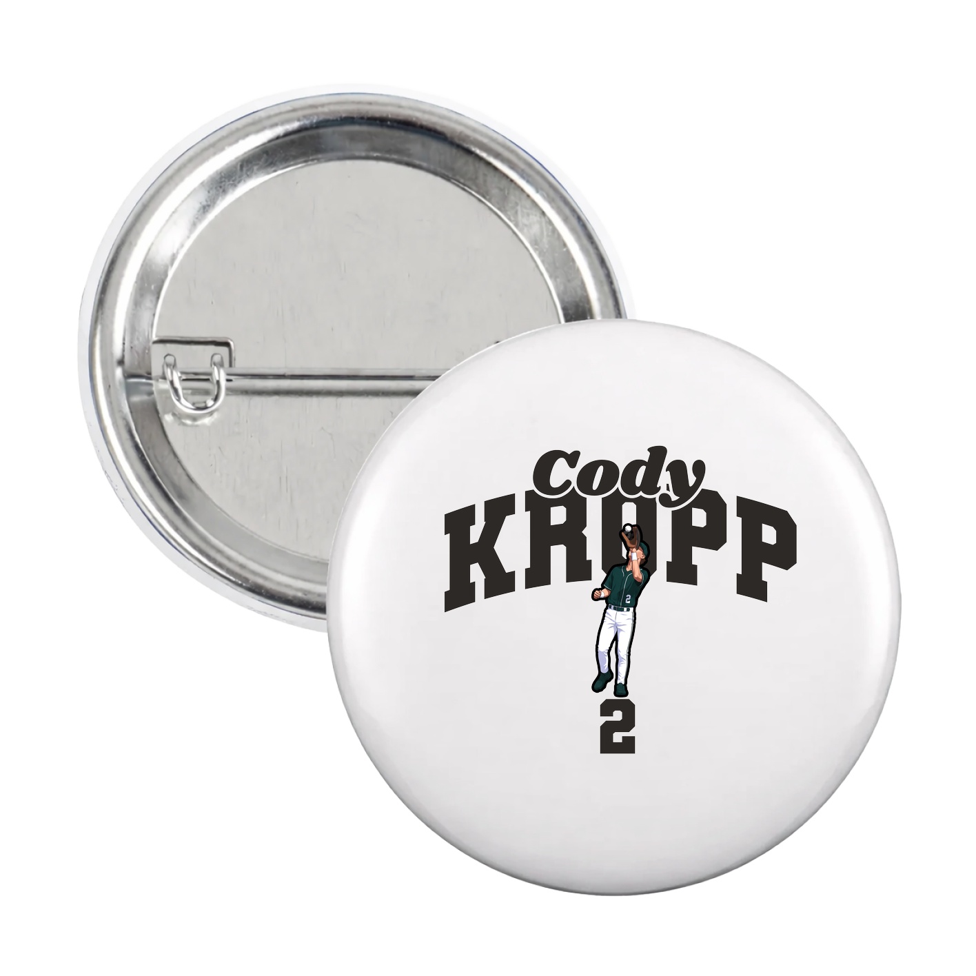 Game Day Button — Signature Arch in White