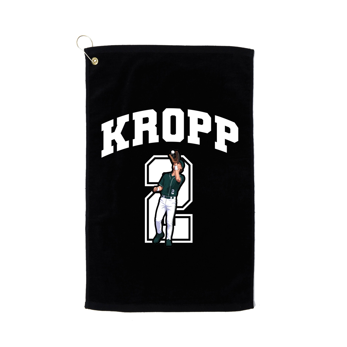 Golf Towel — Number in Black