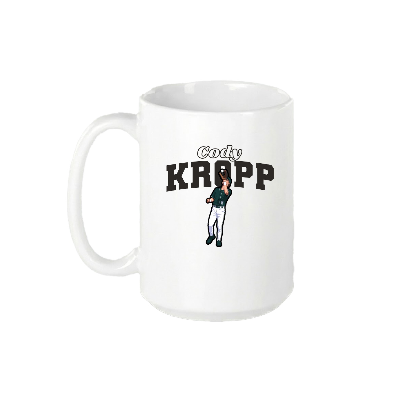 15oz Coffee Mug — Name Arch in White