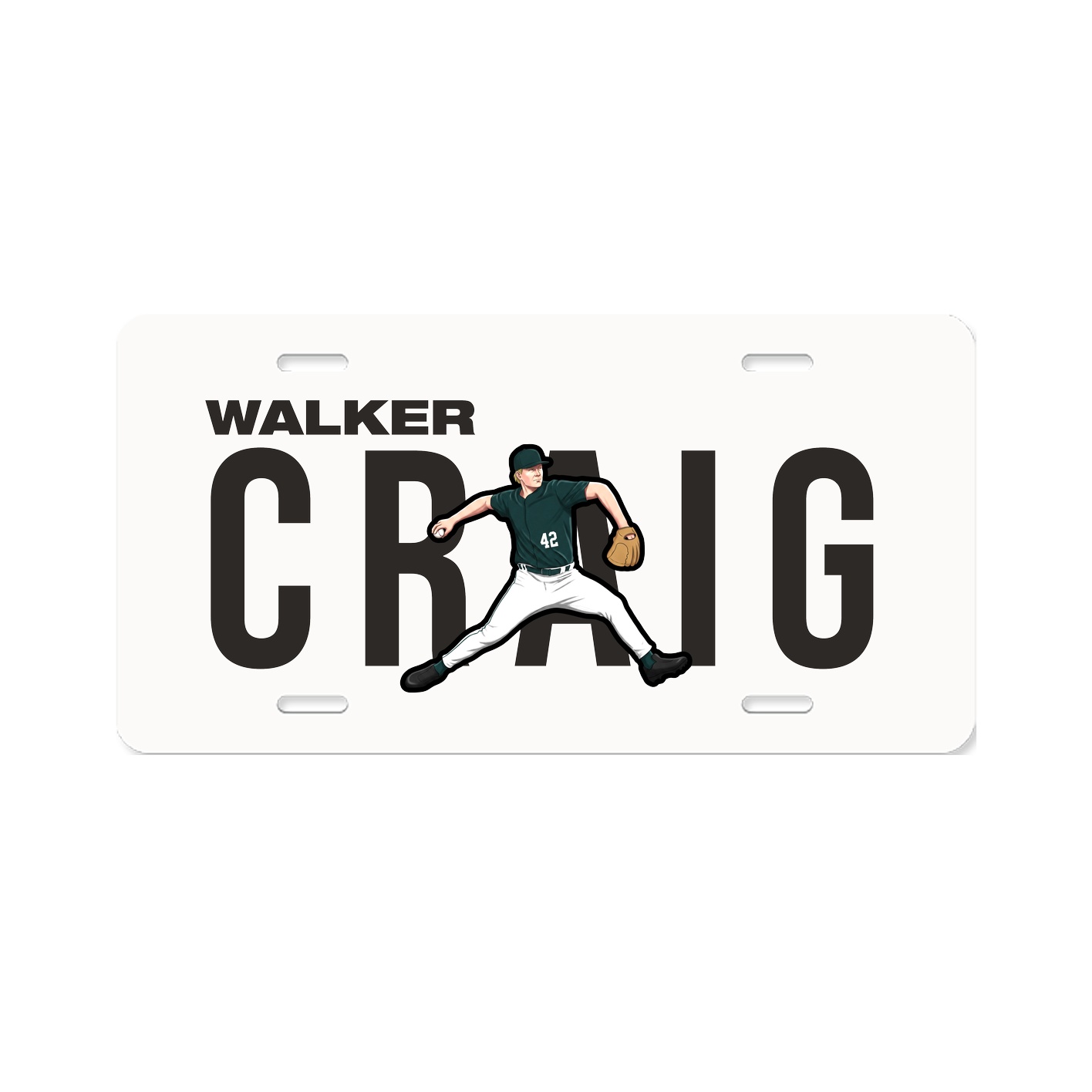License Plate — Player Name in Classic