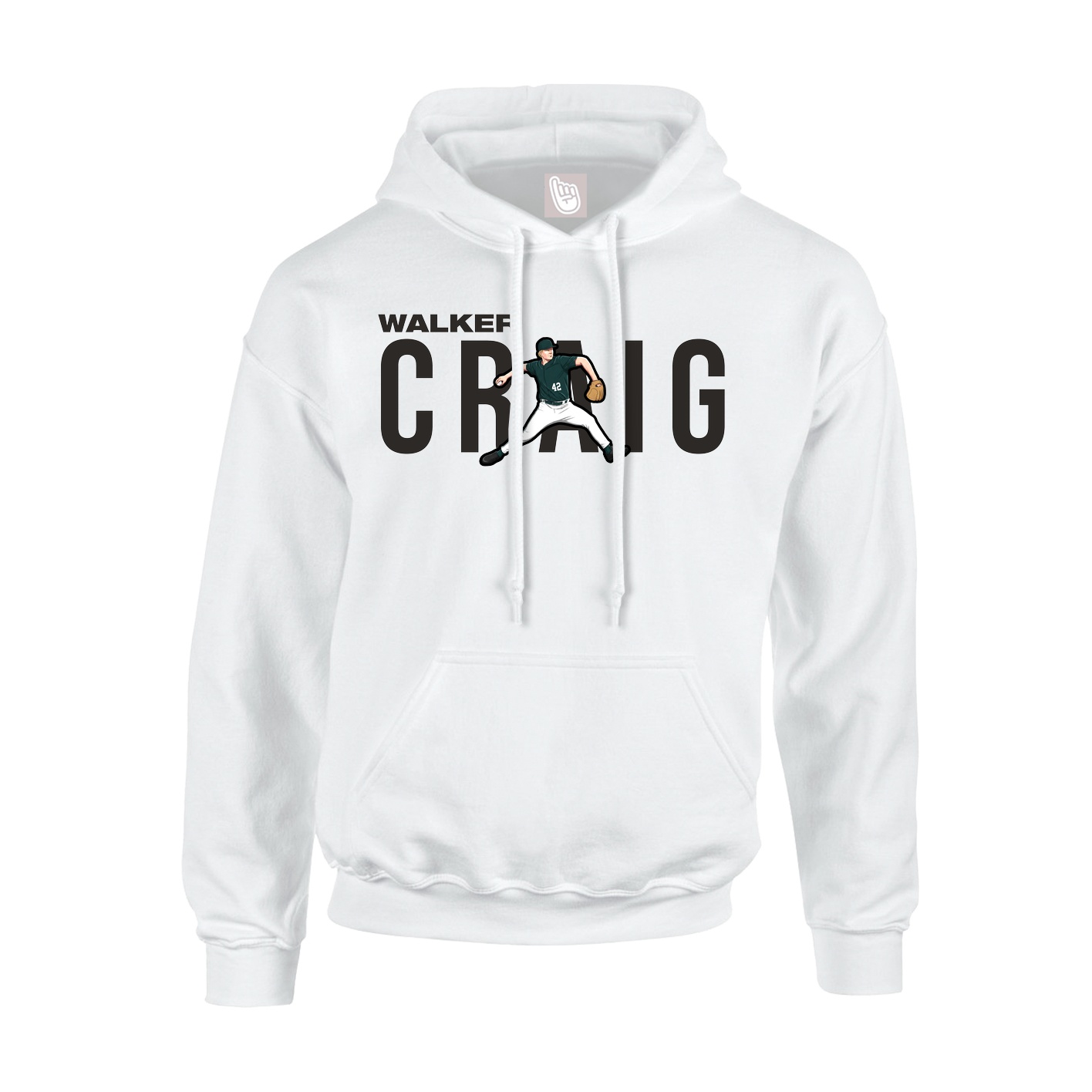 Youth Hoodie — Player Name in White