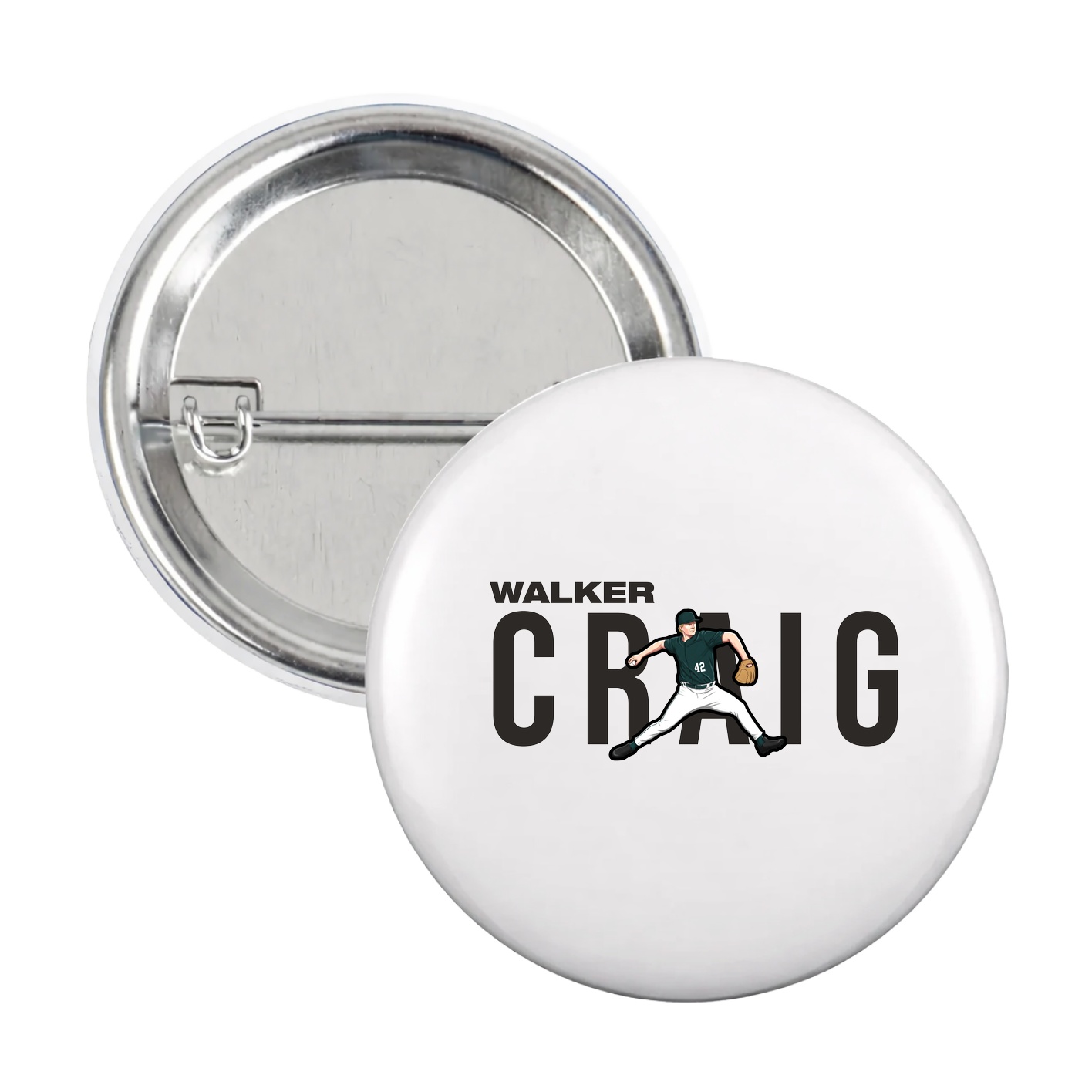 Game Day Button — Player Name in White