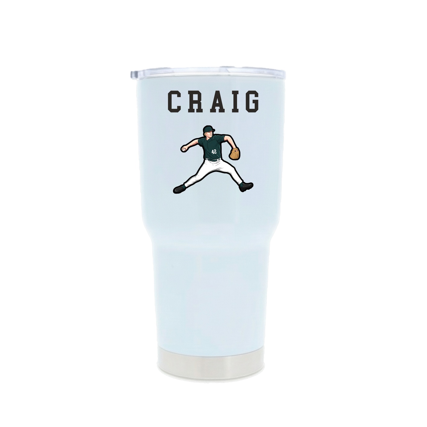 30oz Stainless Steel Tumbler — Shirsey in White