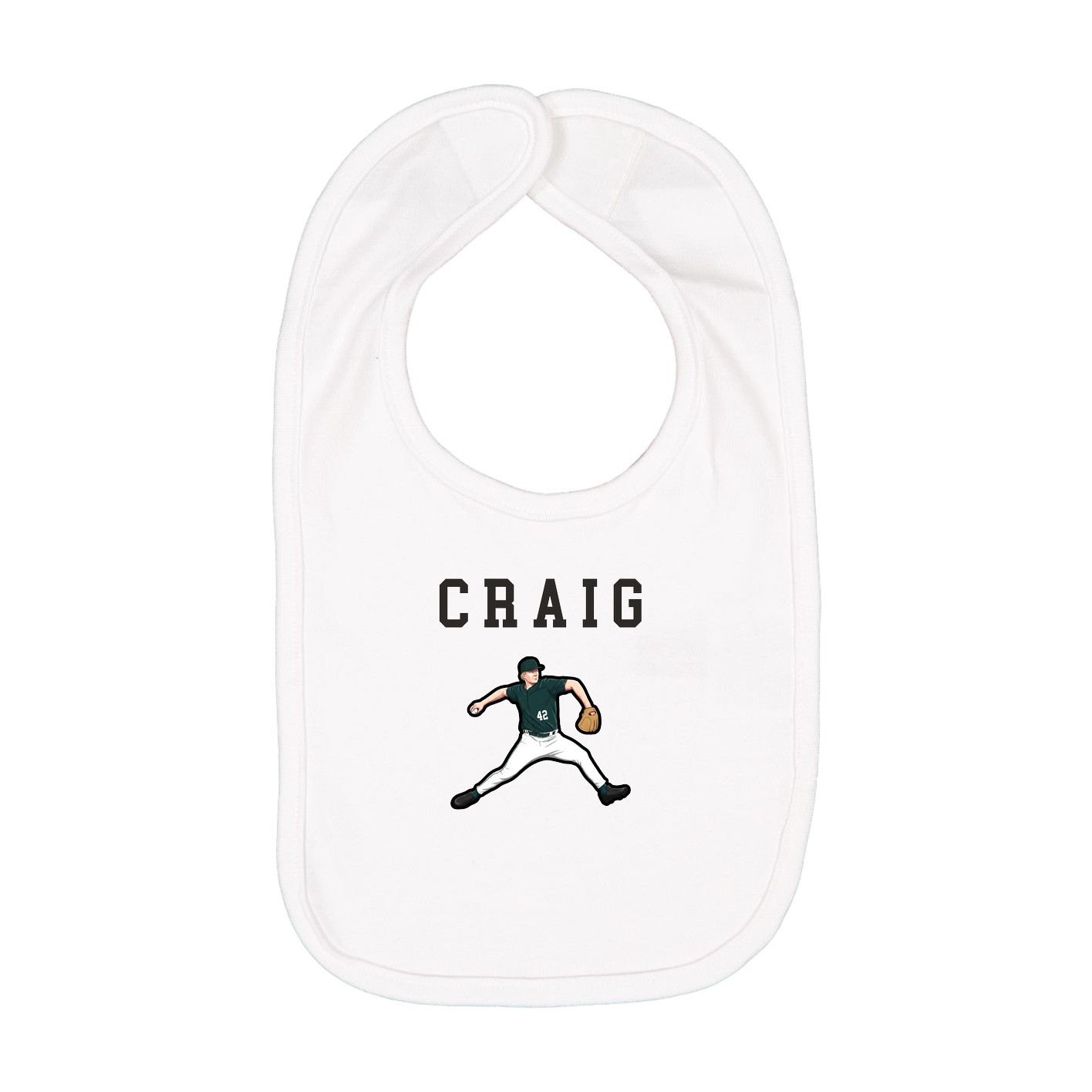 Infant Bib — Shirsey in White