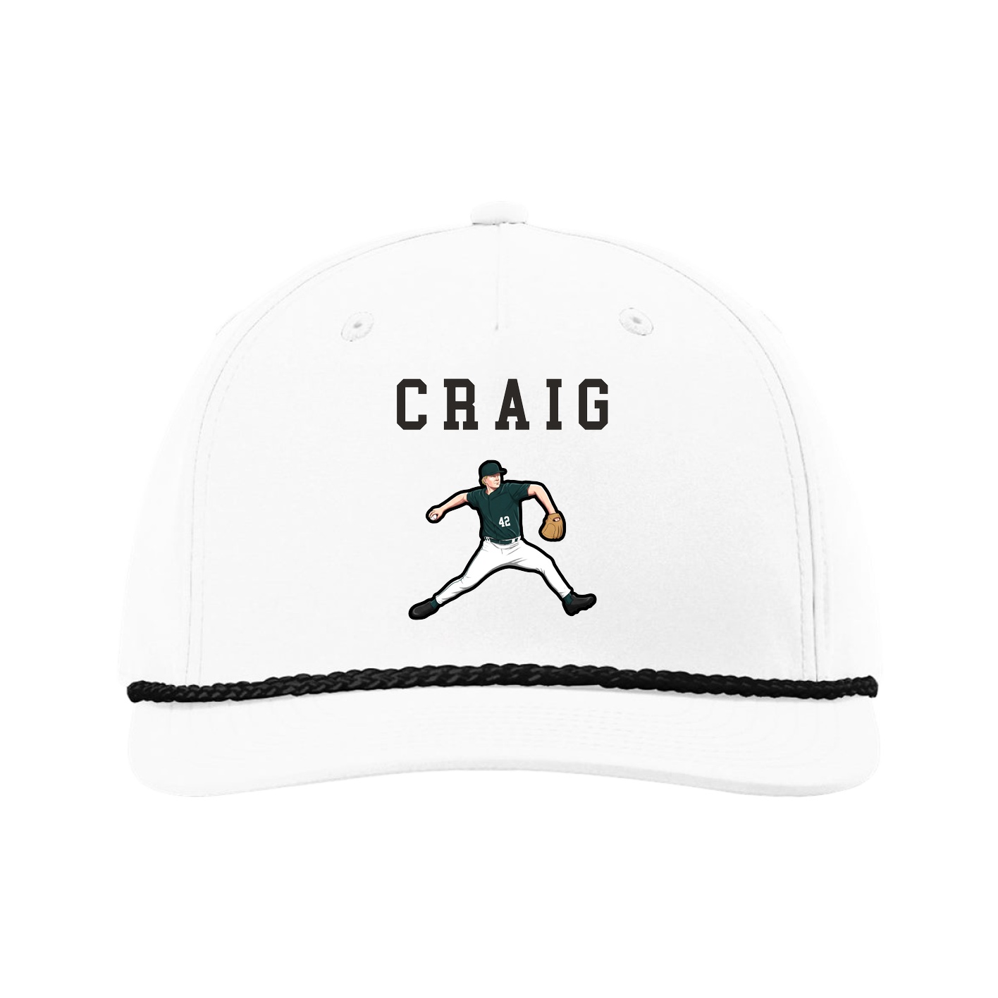 Five-Panel Classic Rope Cap — Shirsey in White