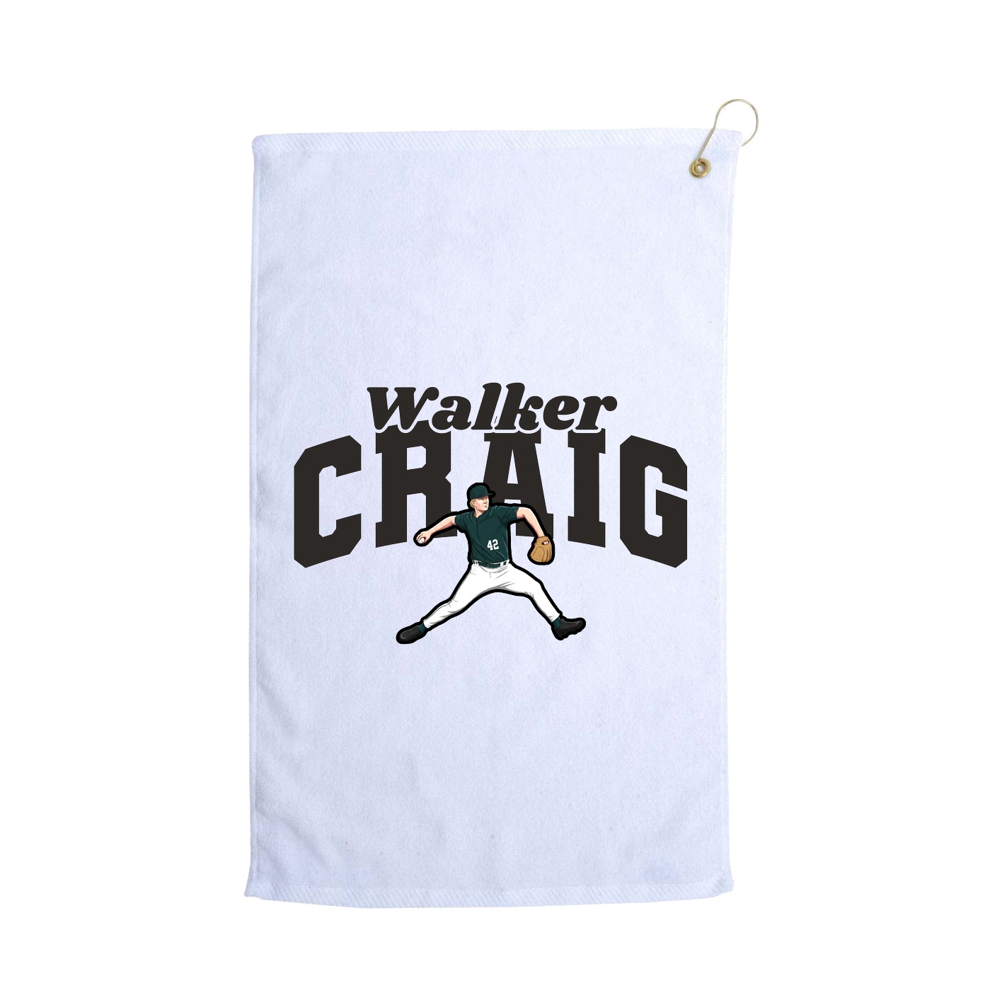 Golf Towel — Signature Arch in White