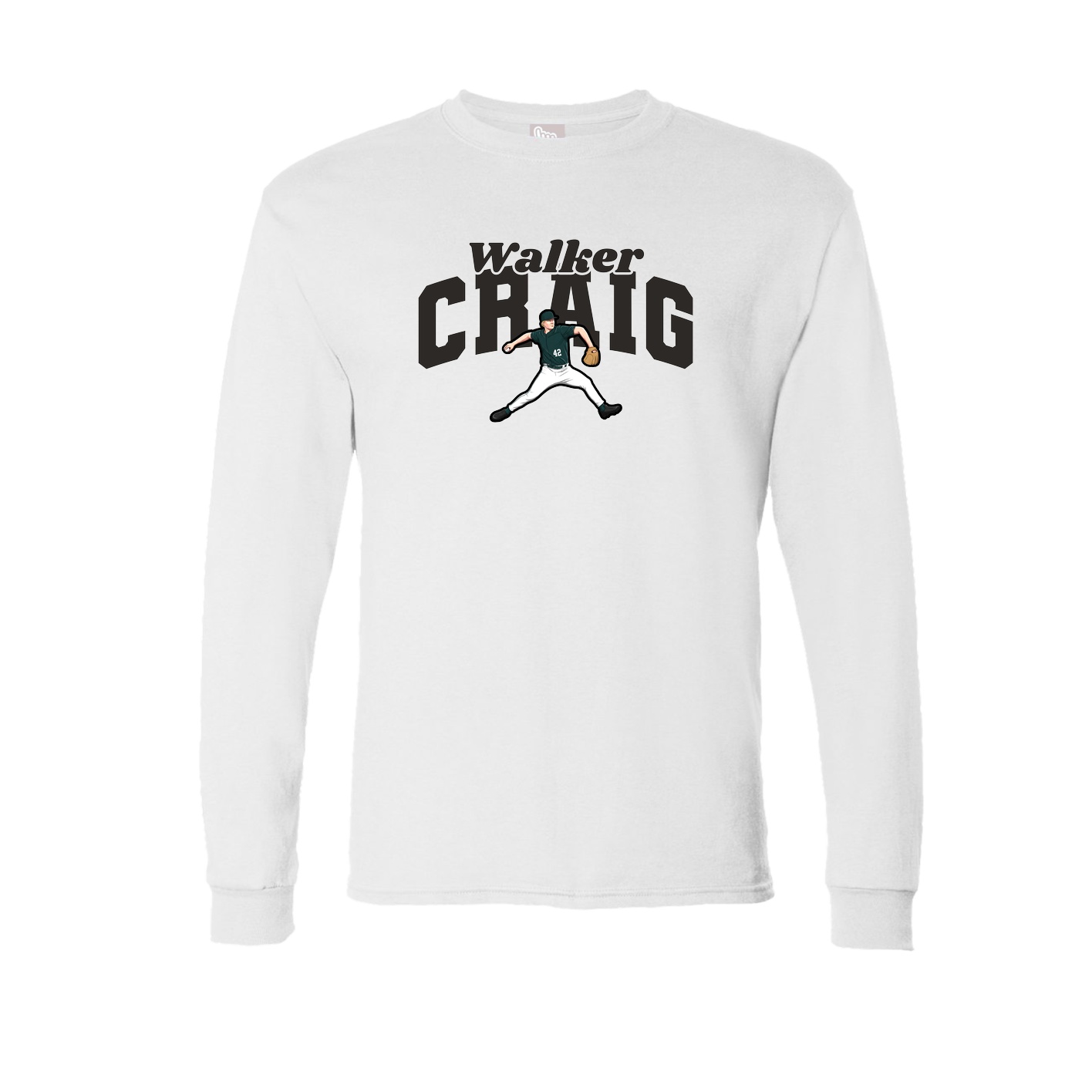 Long Sleeve Tee — Signature Arch in White