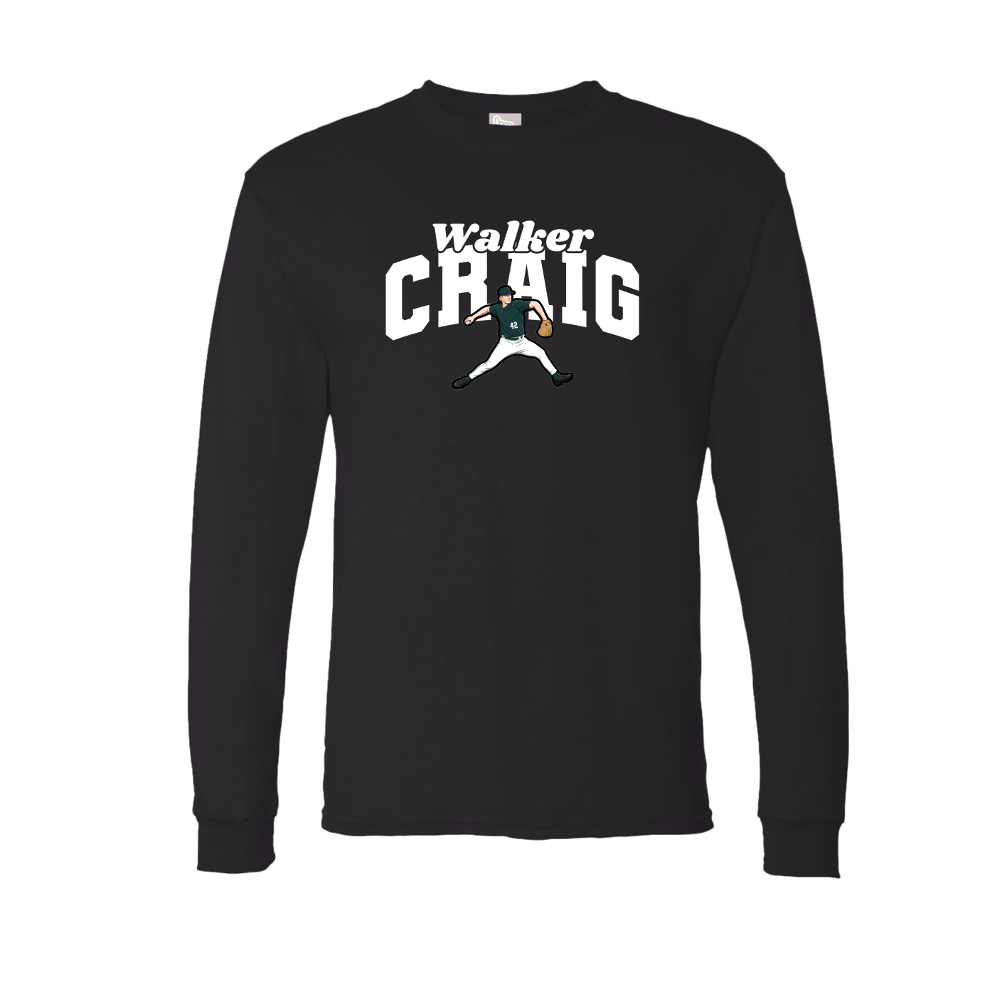 Long Sleeve Tee — Signature Arch in Black