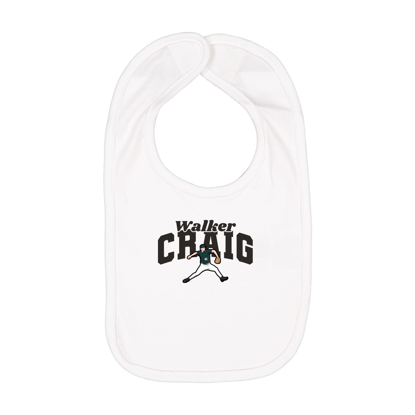 Infant Bib — Signature Arch in White