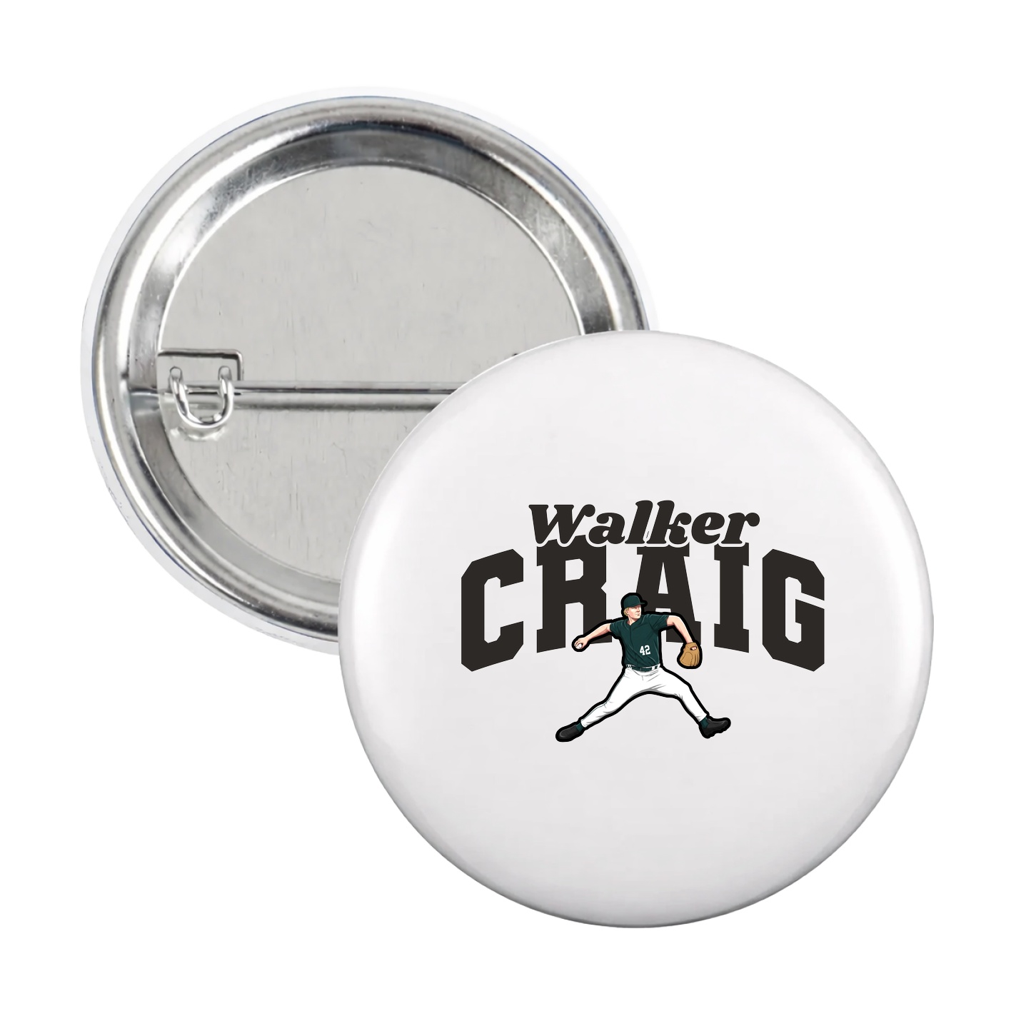Game Day Button — Signature Arch in White