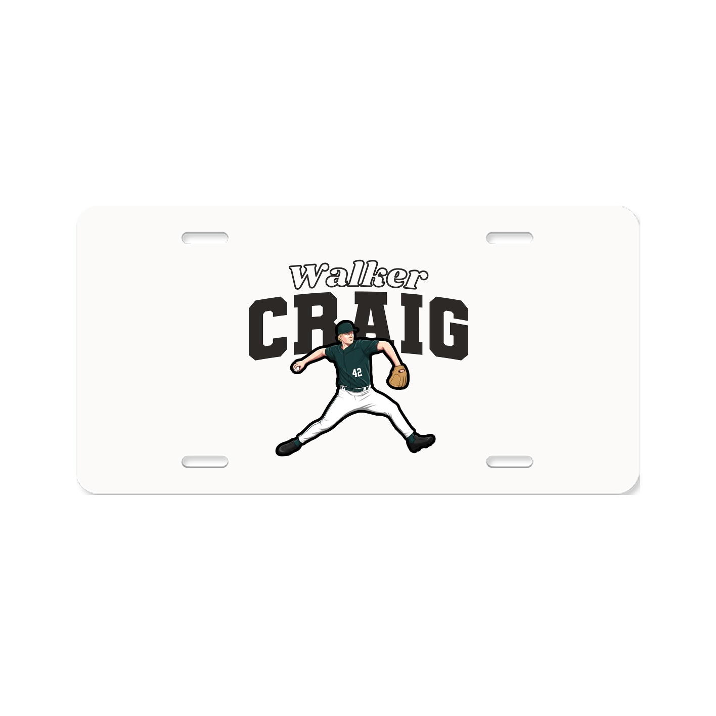 License Plate — Name Arch in Classic