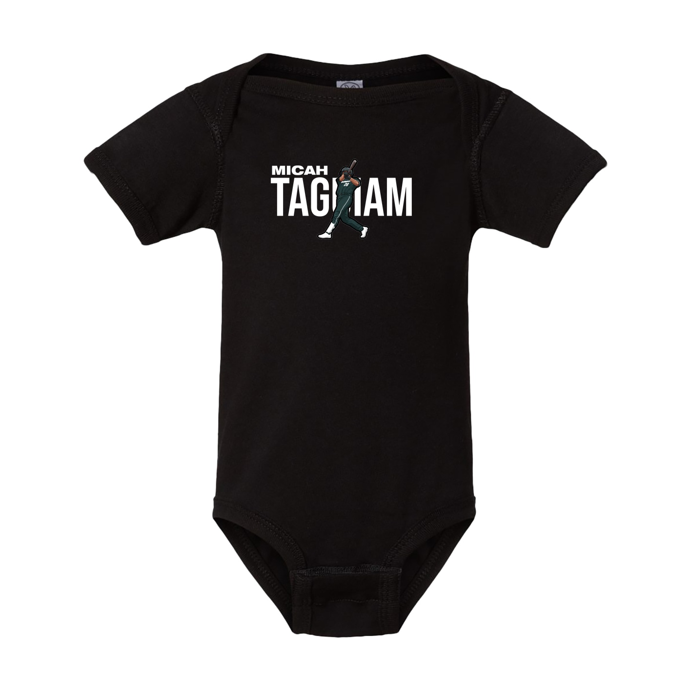 Baby Onesie — Player Name in Black