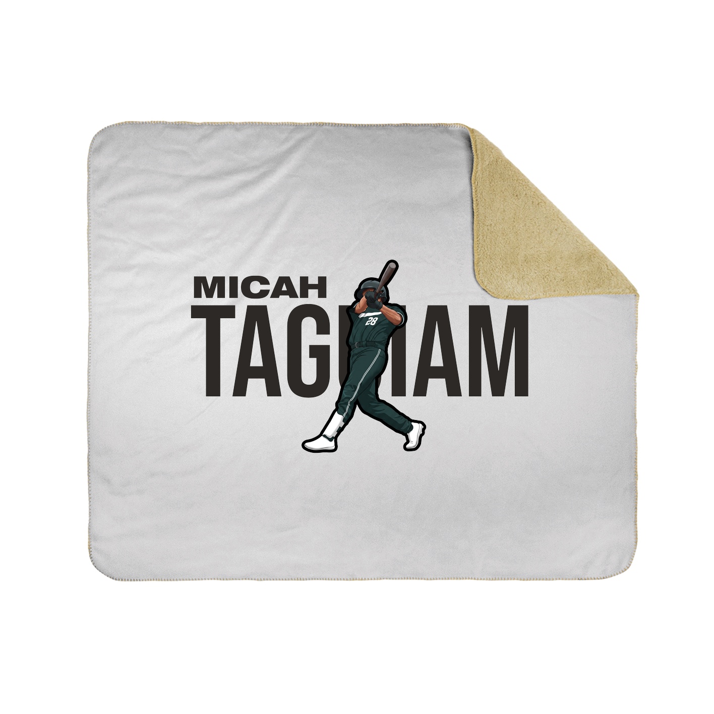 Throw Blanket — Player Name in White
