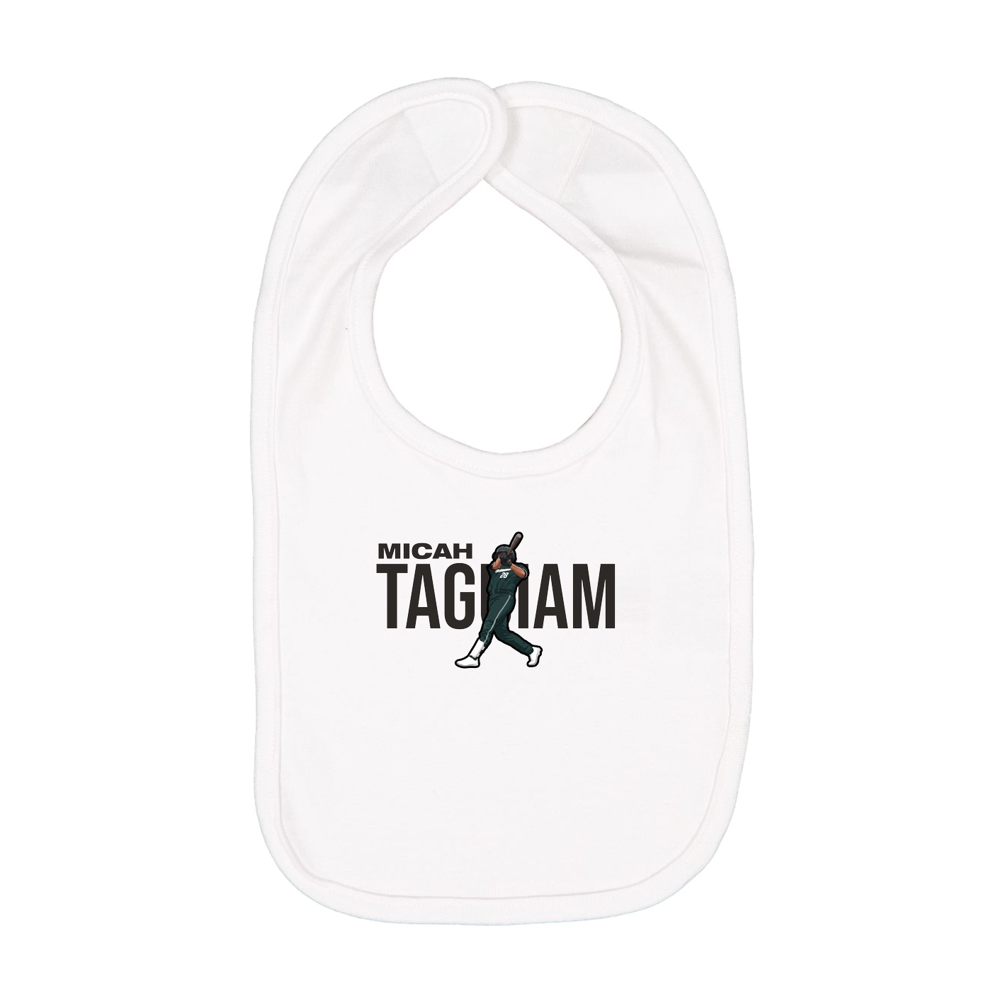 Infant Bib — Player Name in White