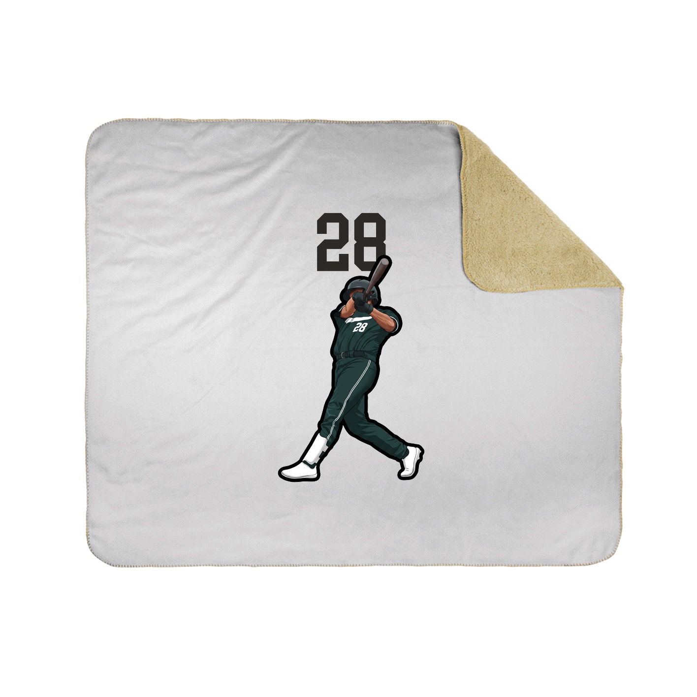 Throw Blanket — Number Top in White