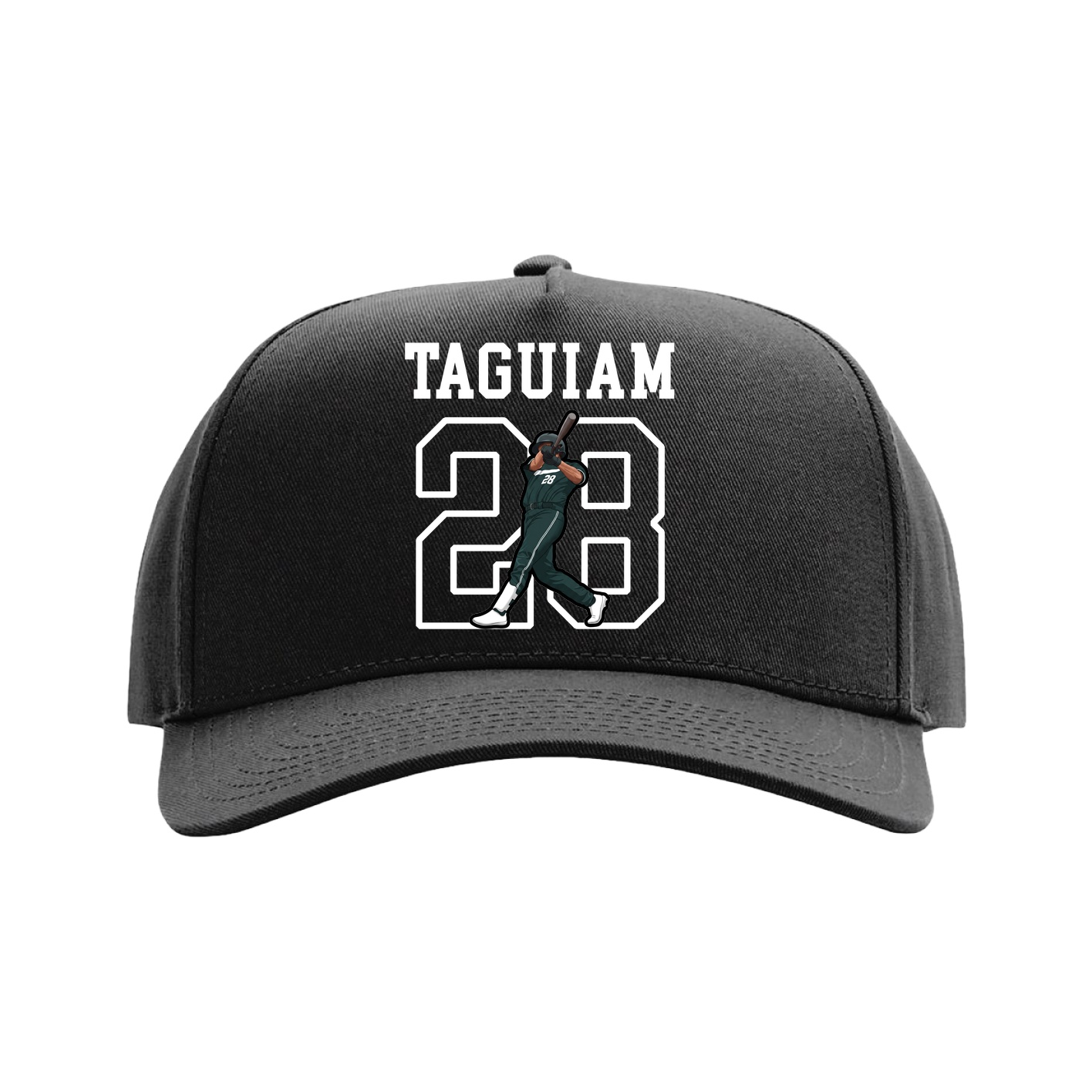 Full Fabric Five-Panel Champ Cap — Shirsey in Black
